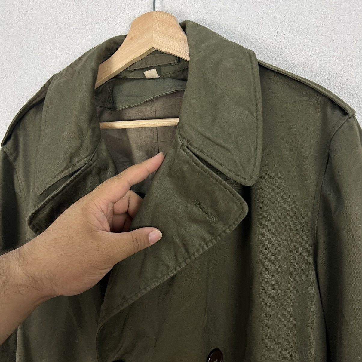 Vintage VINTAGE 70’s TRENCH COAT JACKET MILITARY US ISSUE Size US M / EU 48-50 / 2 - 9 Thumbnail