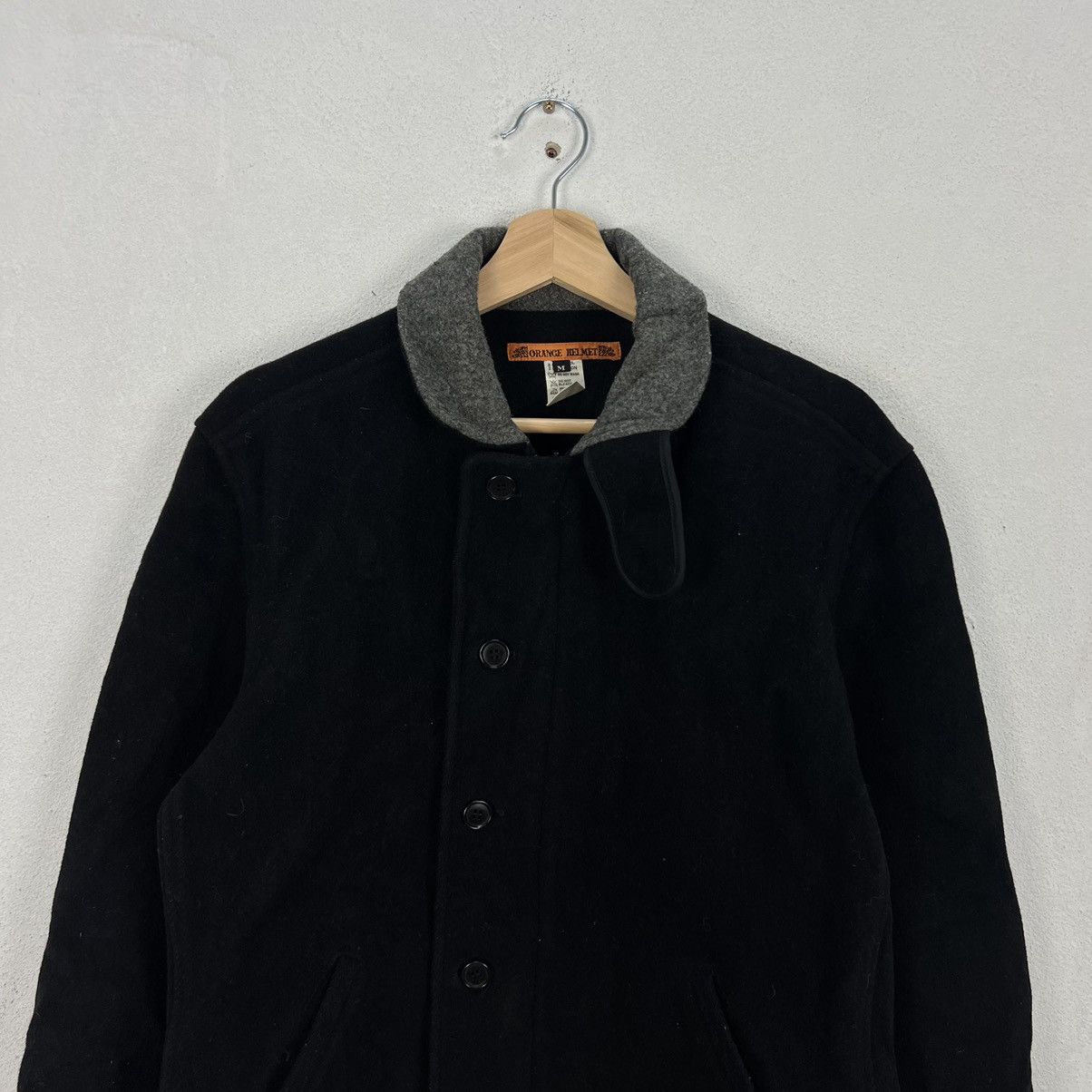Japanese Brand VINTAGE ORANGE HELMET WOOL JACKET INSPIRED BY ISSEY MIYAKE Size US M / EU 48-50 / 2 - 3 Thumbnail