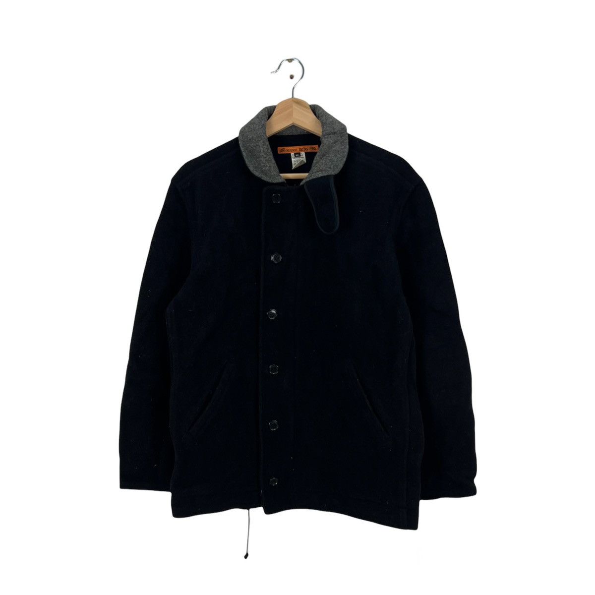 Japanese Brand VINTAGE ORANGE HELMET WOOL JACKET INSPIRED BY ISSEY MIYAKE Size US M / EU 48-50 / 2 - 1 Thumbnail