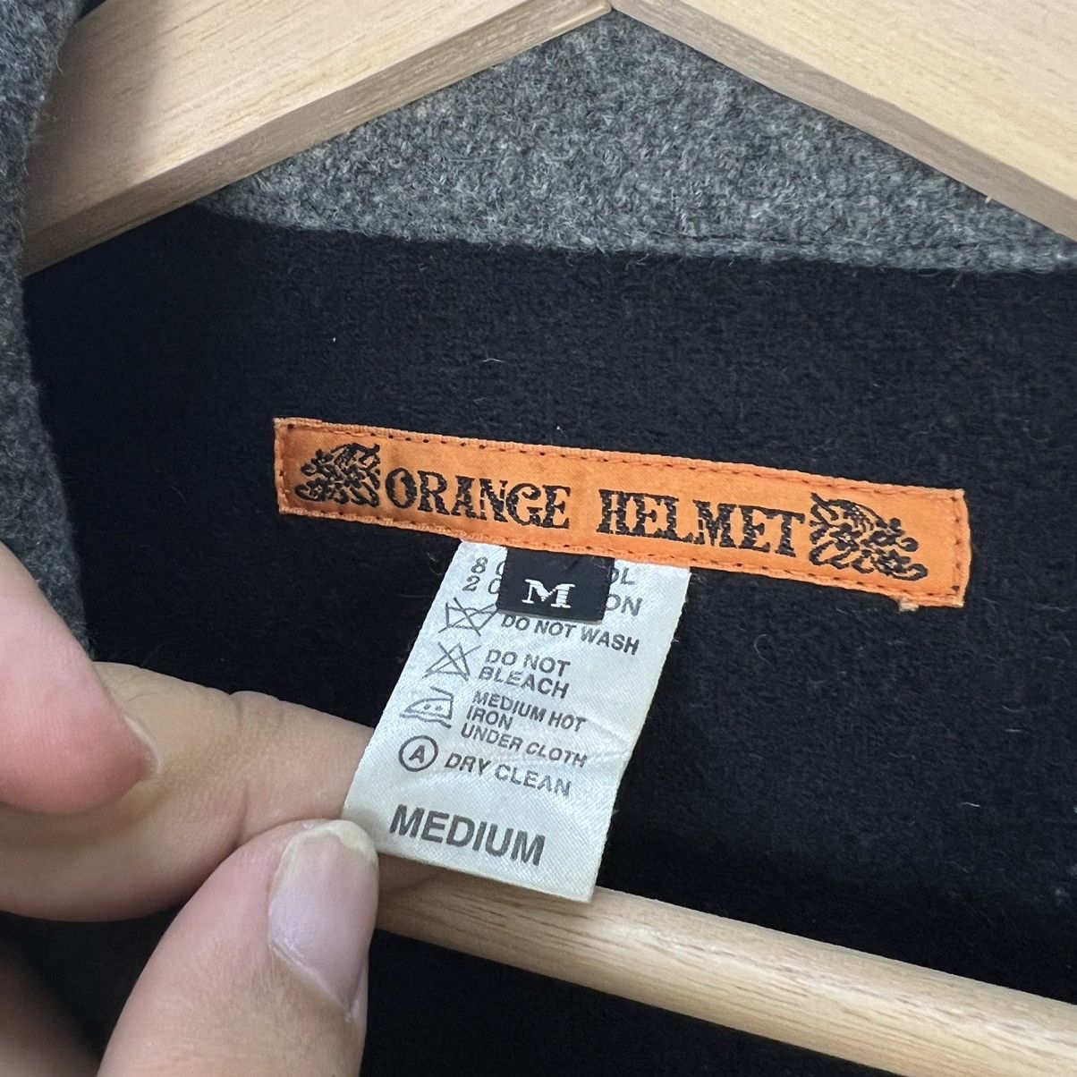 Japanese Brand VINTAGE ORANGE HELMET WOOL JACKET INSPIRED BY ISSEY MIYAKE Size US M / EU 48-50 / 2 - 12 Thumbnail