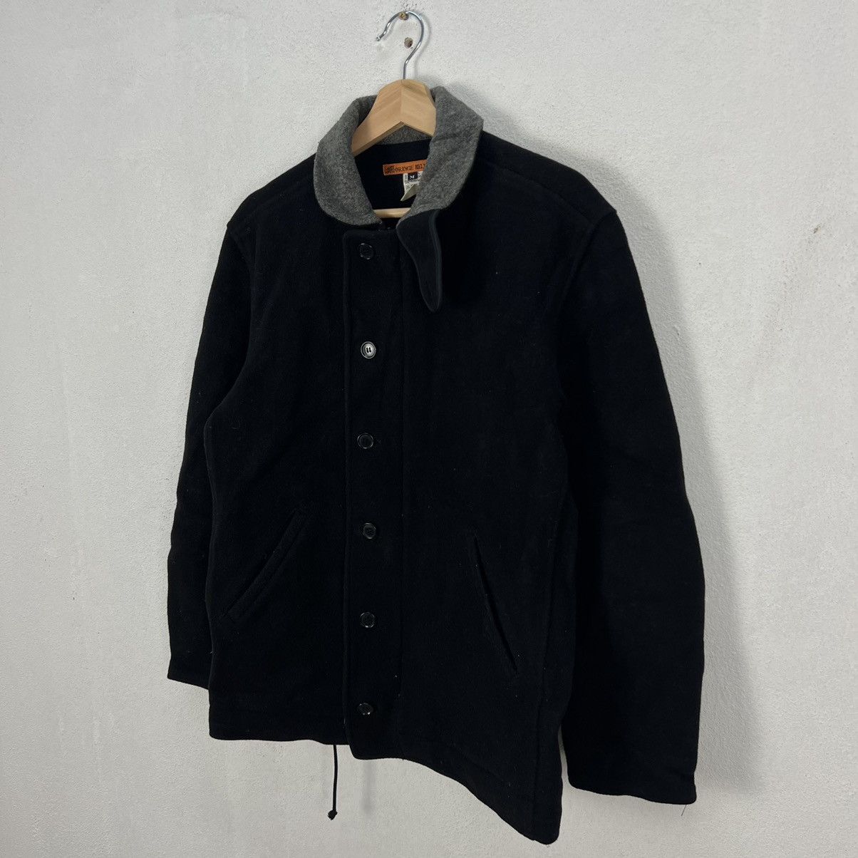 Japanese Brand VINTAGE ORANGE HELMET WOOL JACKET INSPIRED BY ISSEY MIYAKE Size US M / EU 48-50 / 2 - 2 Thumbnail