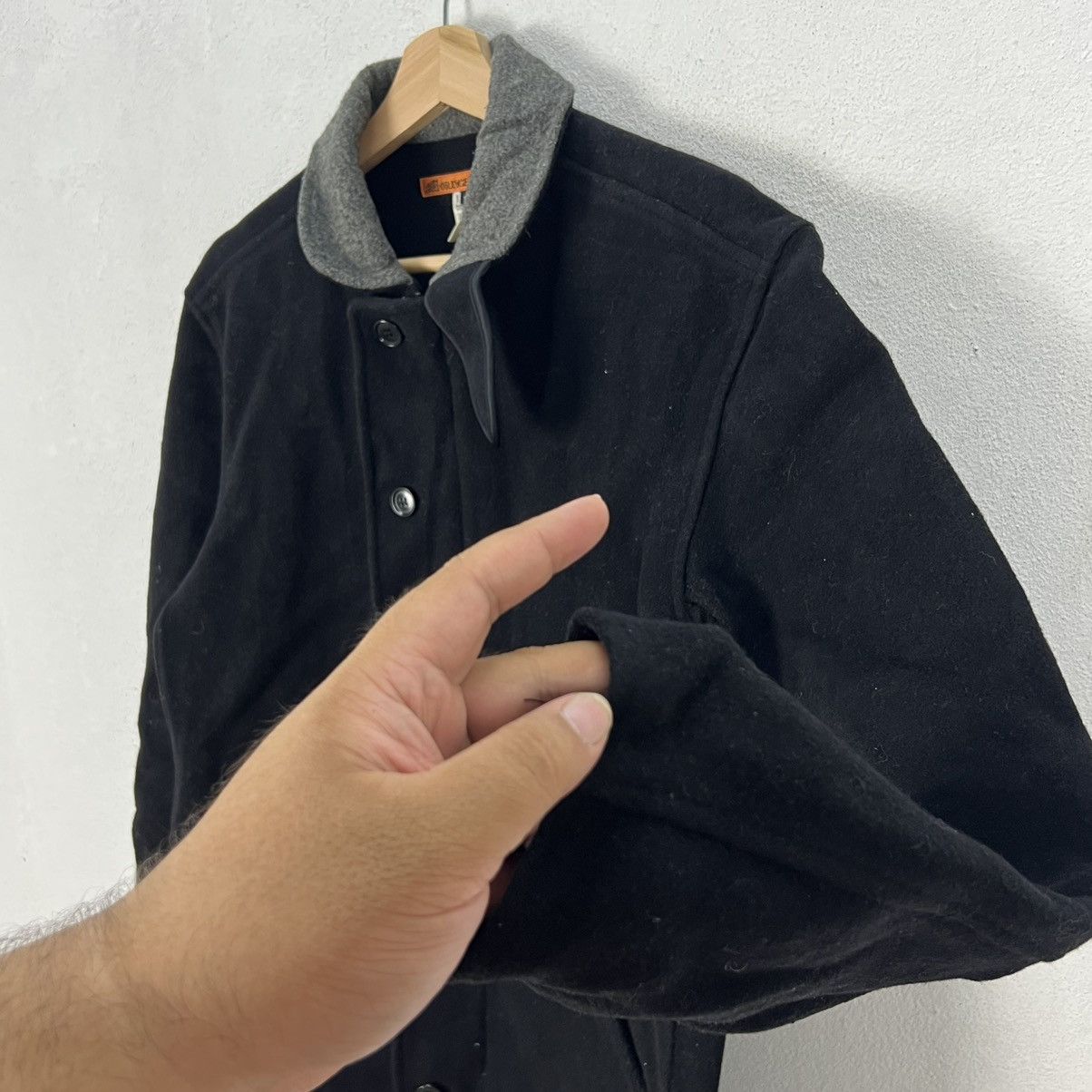 Japanese Brand VINTAGE ORANGE HELMET WOOL JACKET INSPIRED BY ISSEY MIYAKE Size US M / EU 48-50 / 2 - 6 Thumbnail