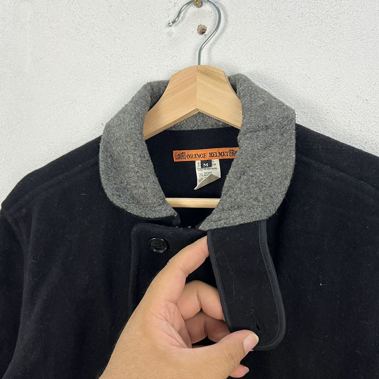 Japanese Brand VINTAGE ORANGE HELMET WOOL JACKET INSPIRED BY ISSEY MIYAKE Size US M / EU 48-50 / 2 - 7 Thumbnail