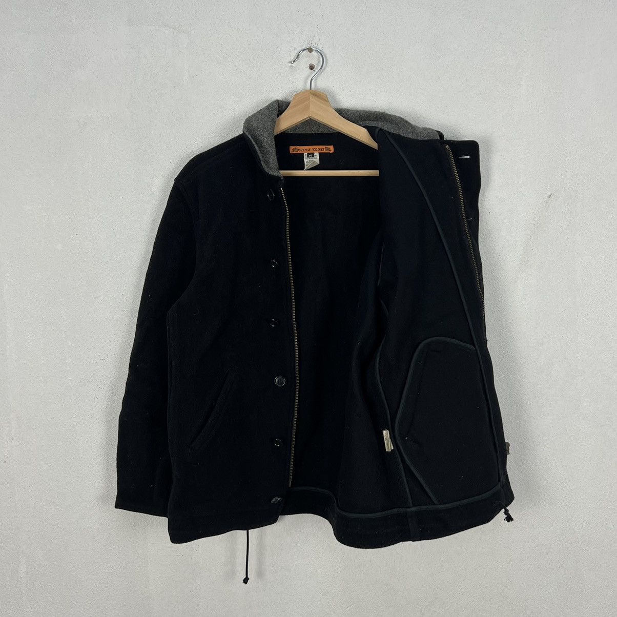 Japanese Brand VINTAGE ORANGE HELMET WOOL JACKET INSPIRED BY ISSEY MIYAKE Size US M / EU 48-50 / 2 - 11 Thumbnail