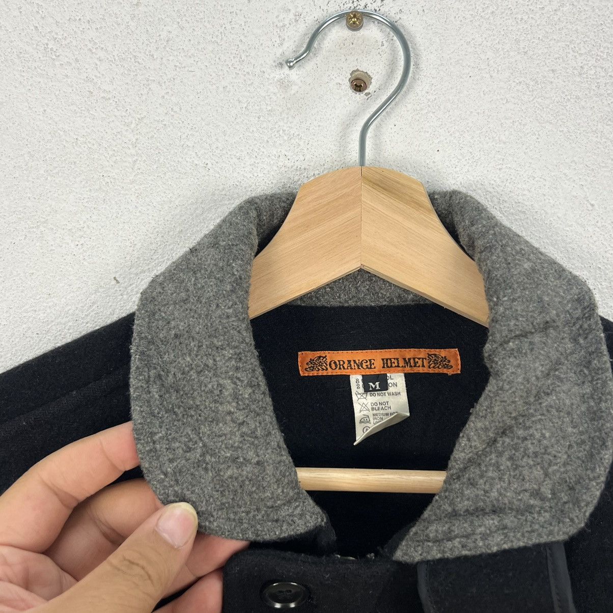 Japanese Brand VINTAGE ORANGE HELMET WOOL JACKET INSPIRED BY ISSEY MIYAKE Size US M / EU 48-50 / 2 - 8 Thumbnail