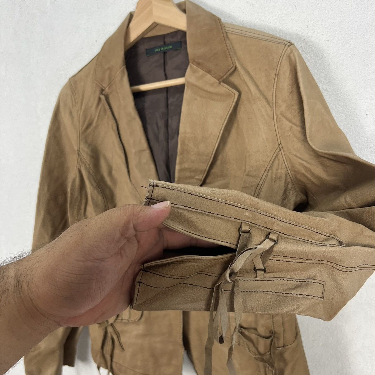 Japanese Brand VINTAGE UNA CLASSE RIDER BIKER PARACHUTE LEATHER JACKET Size US M / EU 48-50 / 2 - 9 Thumbnail