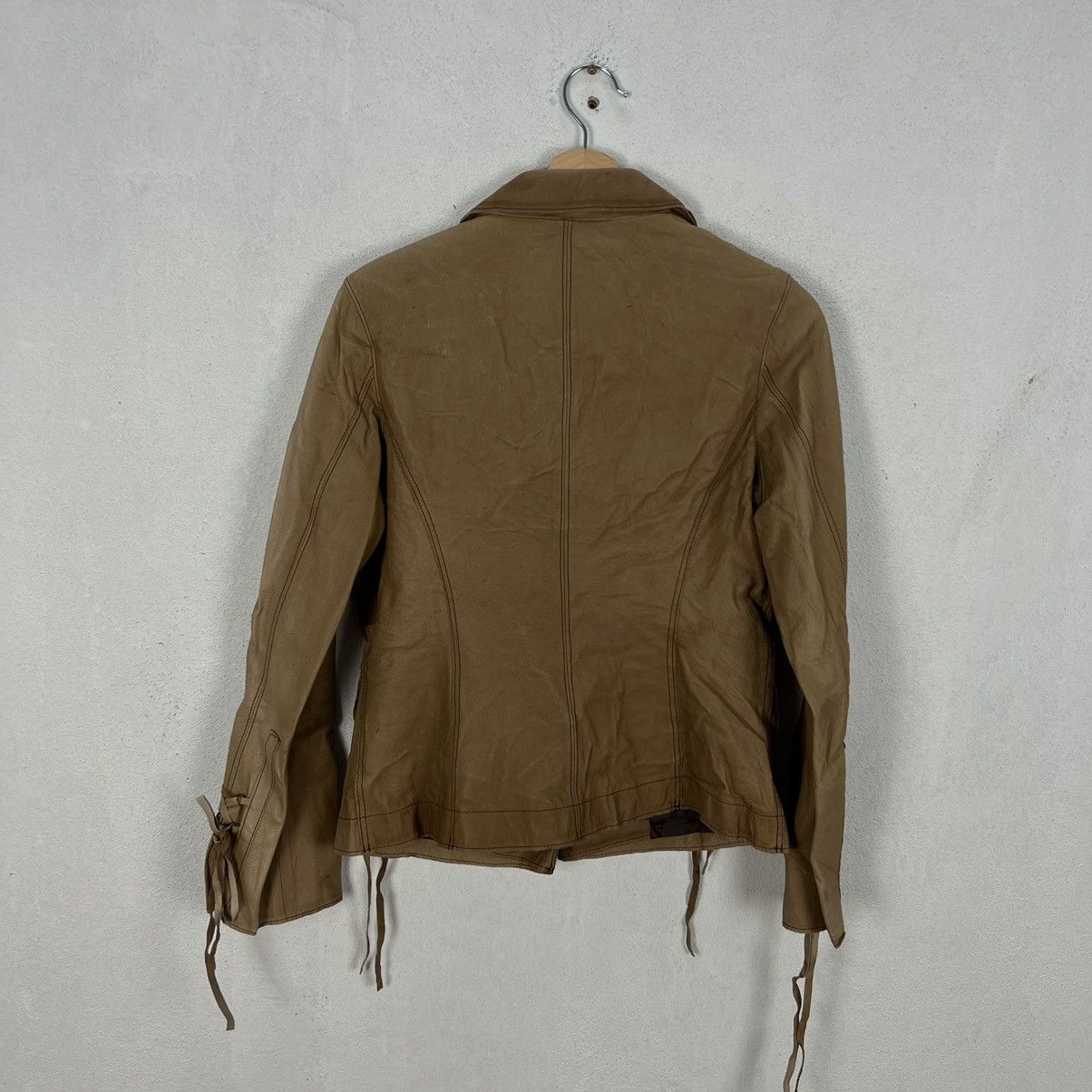 Japanese Brand VINTAGE UNA CLASSE RIDER BIKER PARACHUTE LEATHER JACKET Size US M / EU 48-50 / 2 - 10 Thumbnail