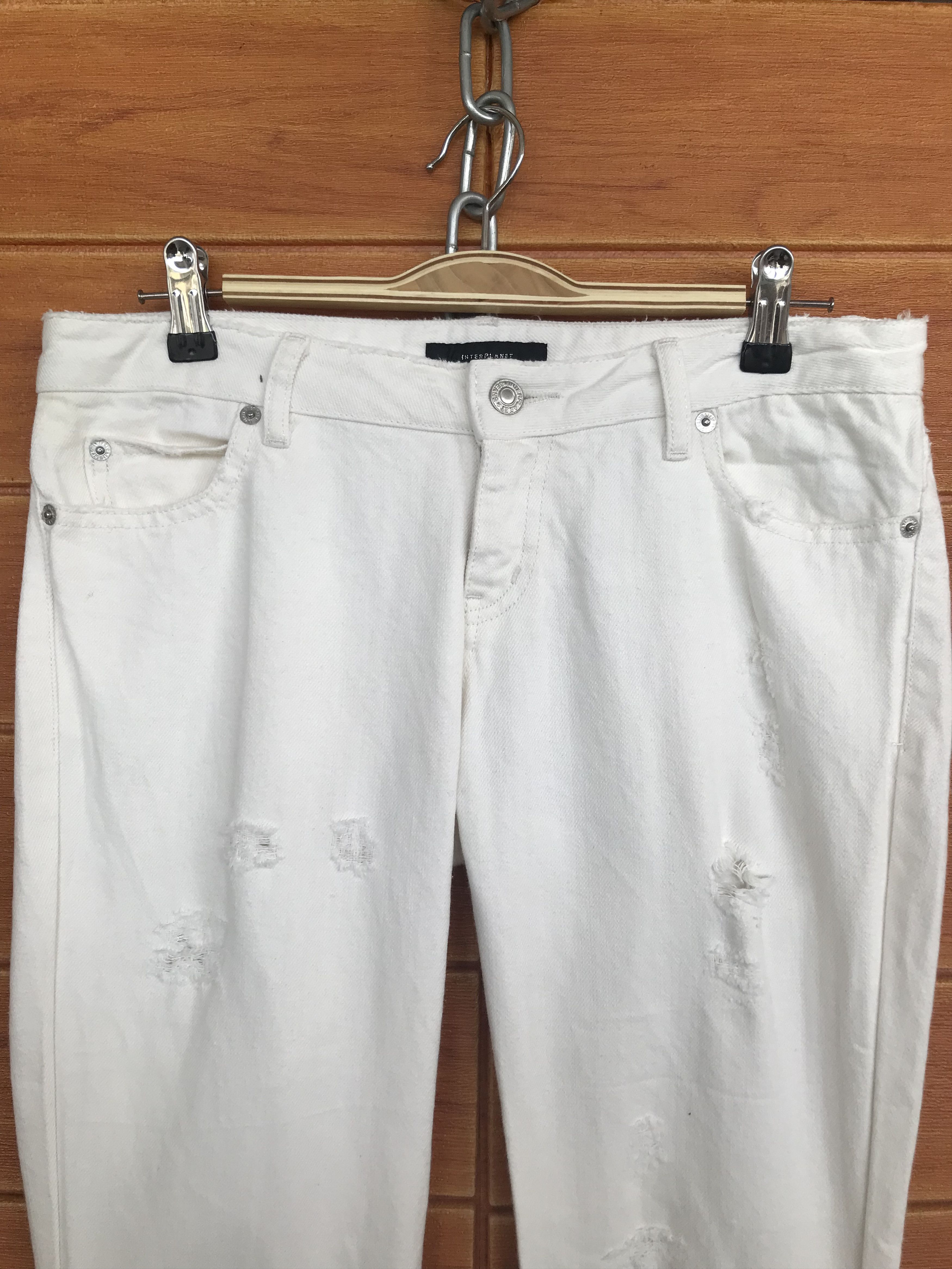 Le Grande Bleu (L.G.B.) Flare Jeans Distress Interplanet Boot Cut Pants Streetwear Size US 27 - 3 Thumbnail