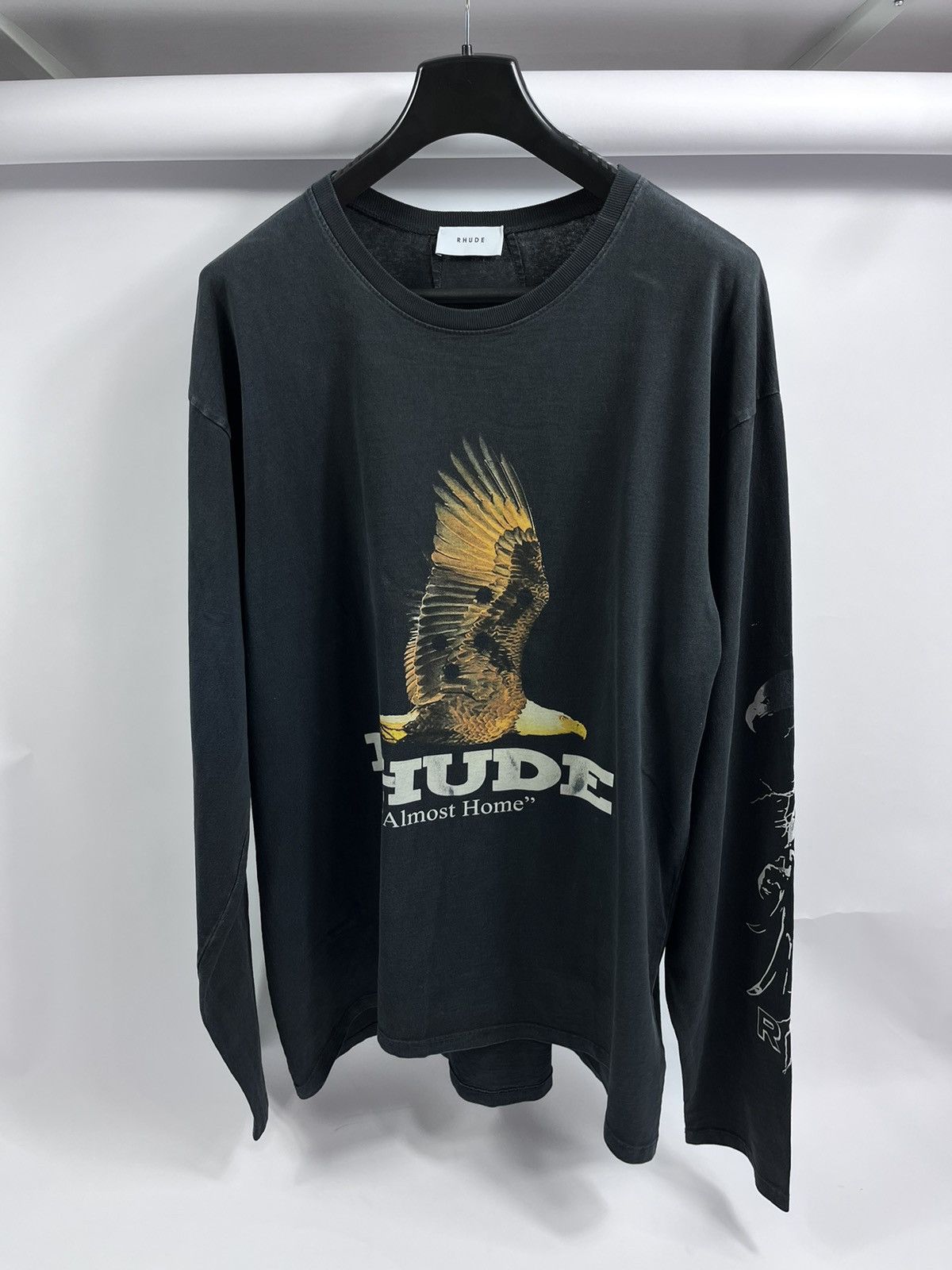 Rhude RHUDE EAGLE PRINT LONG SLEEVE OVERSIZED T-SHIRT | Grailed