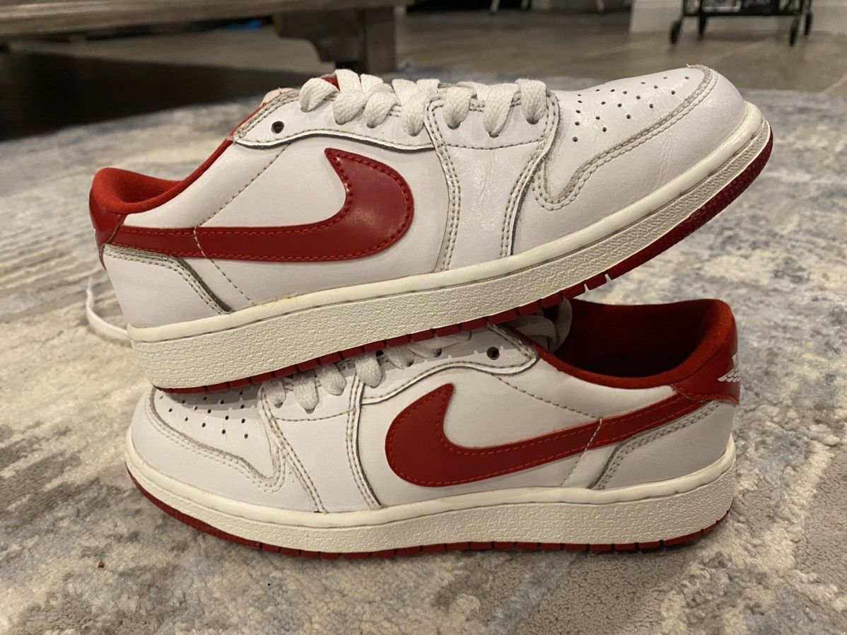 Nike Air Jordan 1 Retro Low BG White Varsity Red Size US 5.5 / IT 35.5 - 6 Thumbnail
