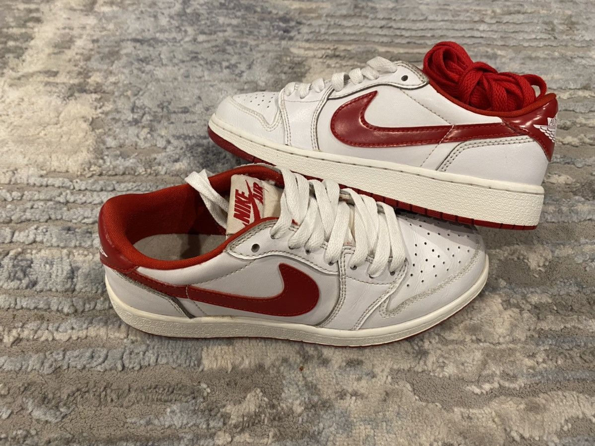 Nike Air Jordan 1 Retro Low BG White Varsity Red Size US 5.5 / IT 35.5 - 1 Thumbnail