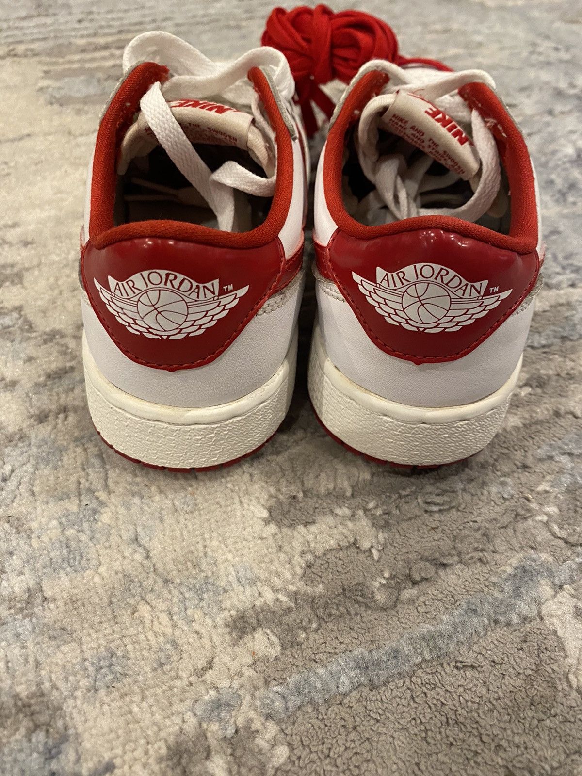Nike Air Jordan 1 Retro Low BG White Varsity Red Size US 5.5 / IT 35.5 - 3 Thumbnail