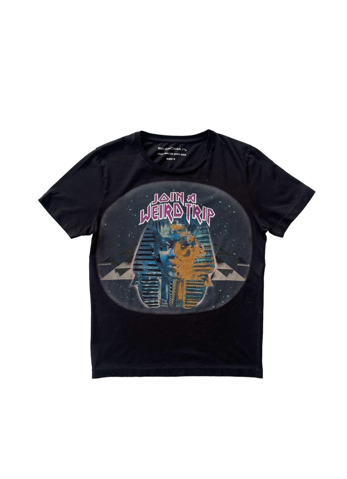 image of Balenciaga 2013 Join A Weird Trip Tee in Black, Men's (Size Small)