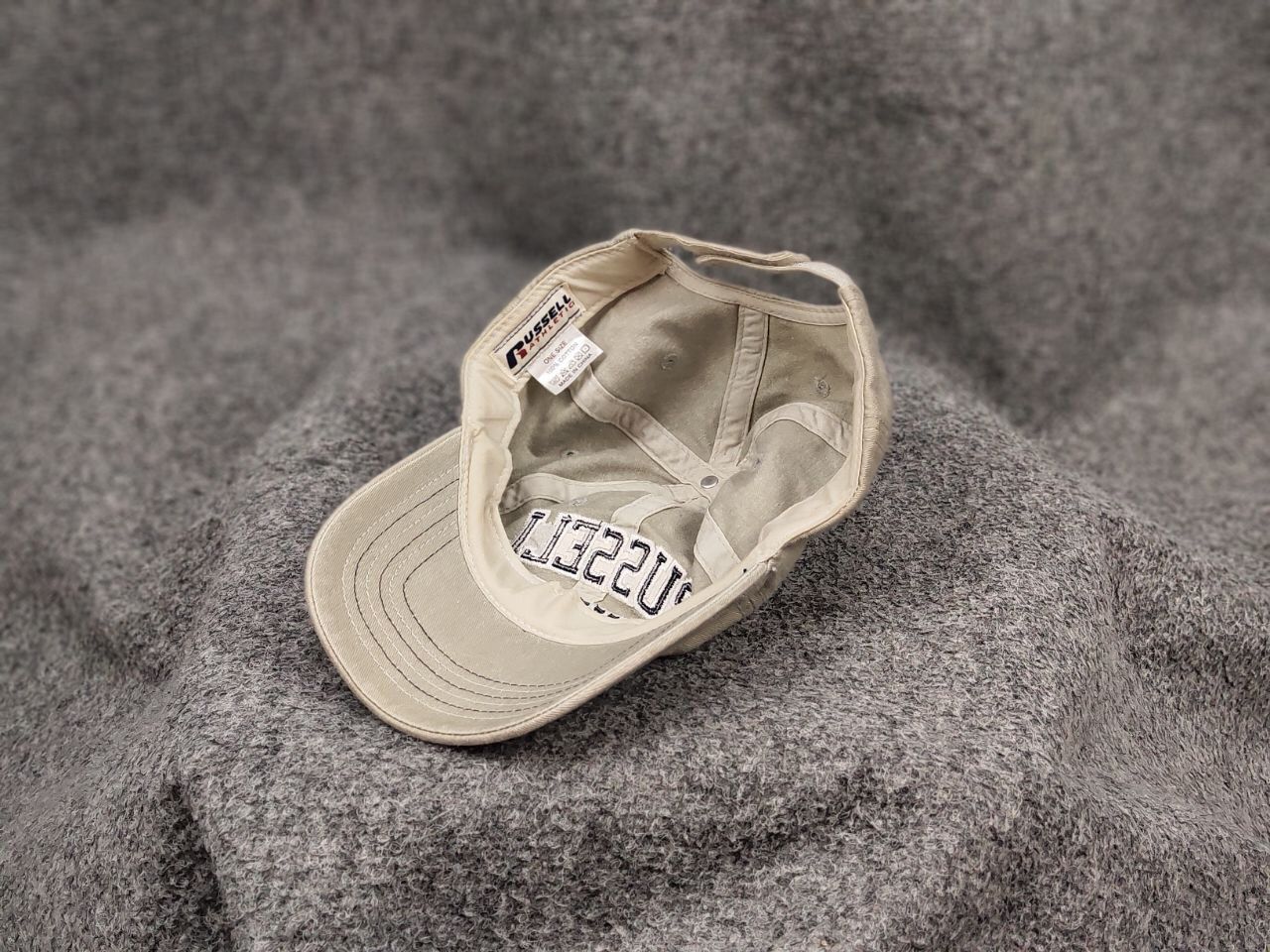 Russell Athletic Vintage 90's Russell Athletic Classic Logo unisex Beige Cap Size ONE SIZE - 6 Thumbnail