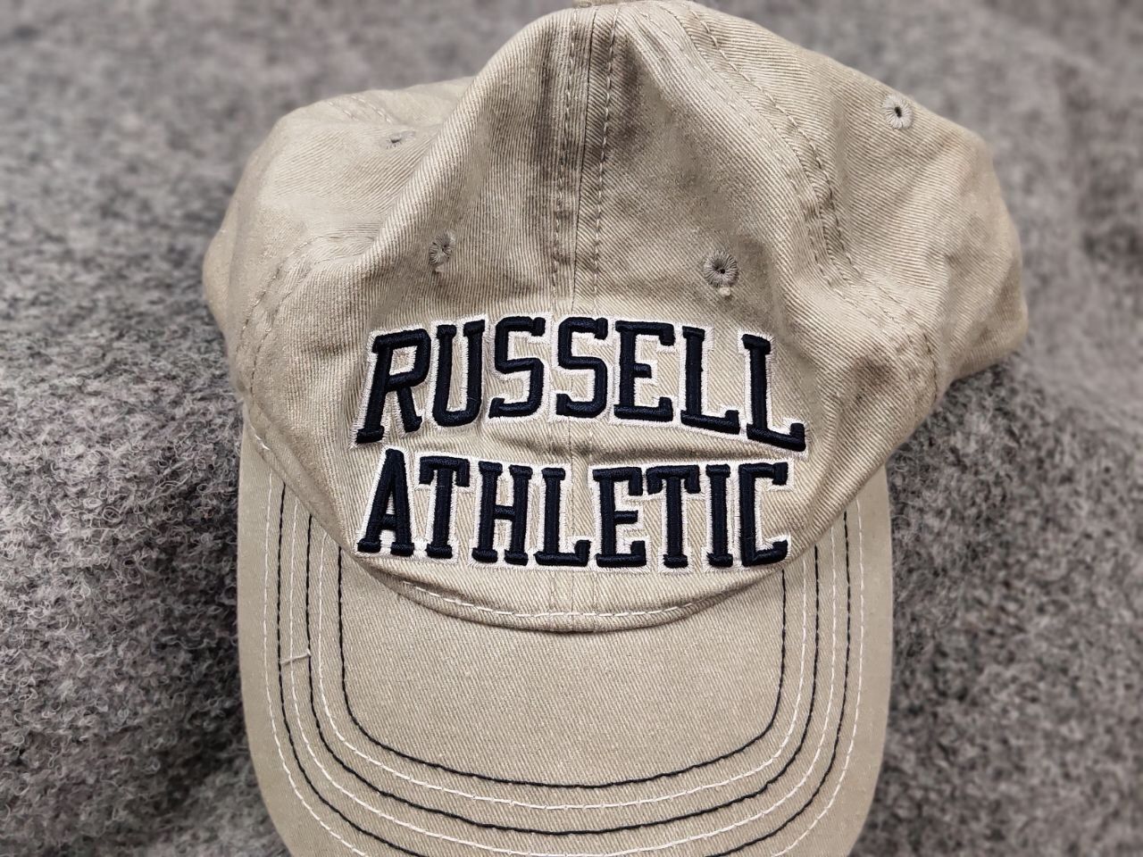 Russell Athletic Vintage 90's Russell Athletic Classic Logo unisex Beige Cap Size ONE SIZE - 8 Thumbnail