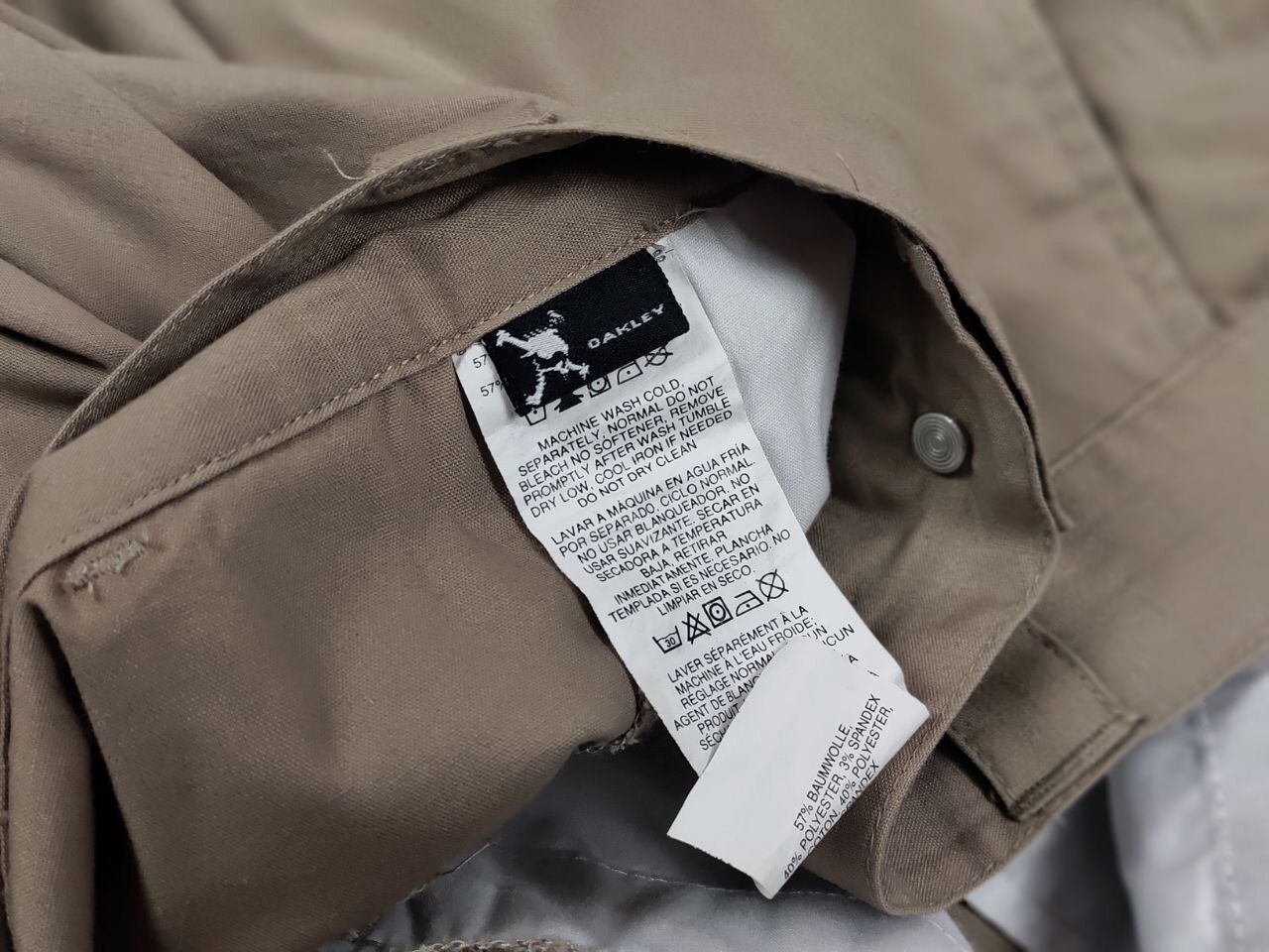 Oakley Vintage 90's Oalkey Beige Casual Trouser Pants Size US 36 / EU 52 - 20 Thumbnail