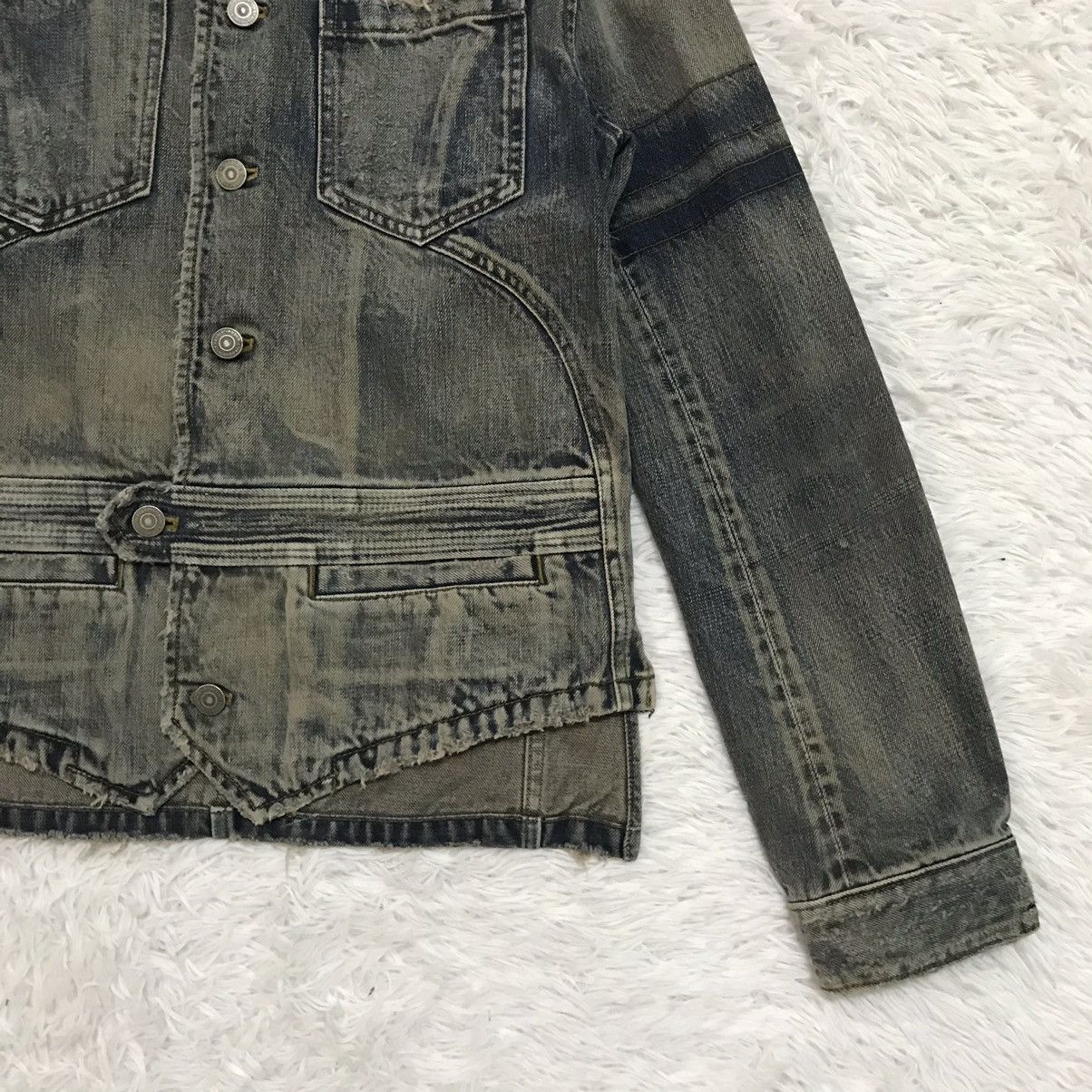 Iroquois Japan Rare & Vtg Iroquois Denim Distress Style Jacket Size US S / EU 44-46 / 1 - 6 Thumbnail