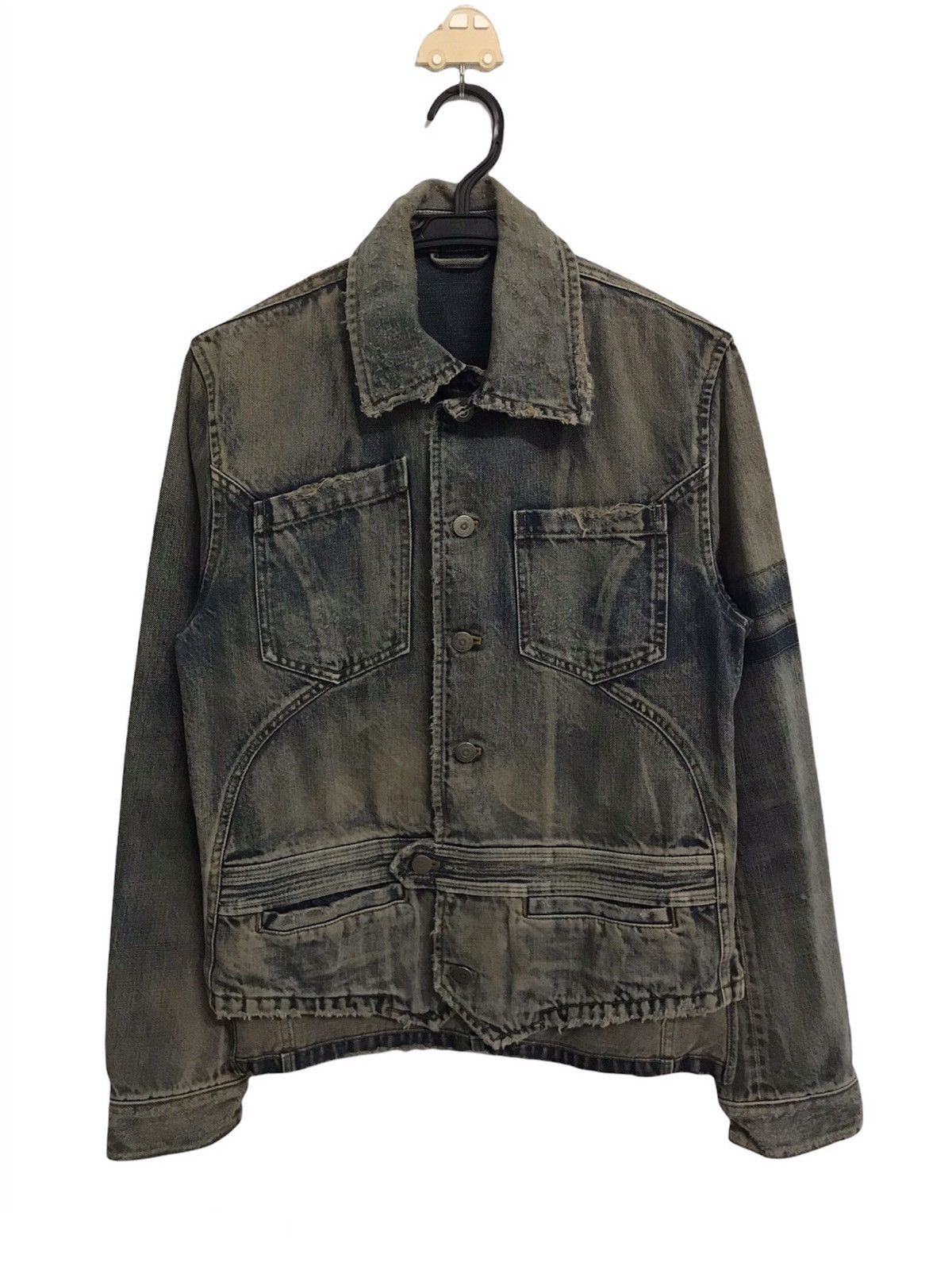 Rare & Vtg Iroquois Denim Distress Style Jacket