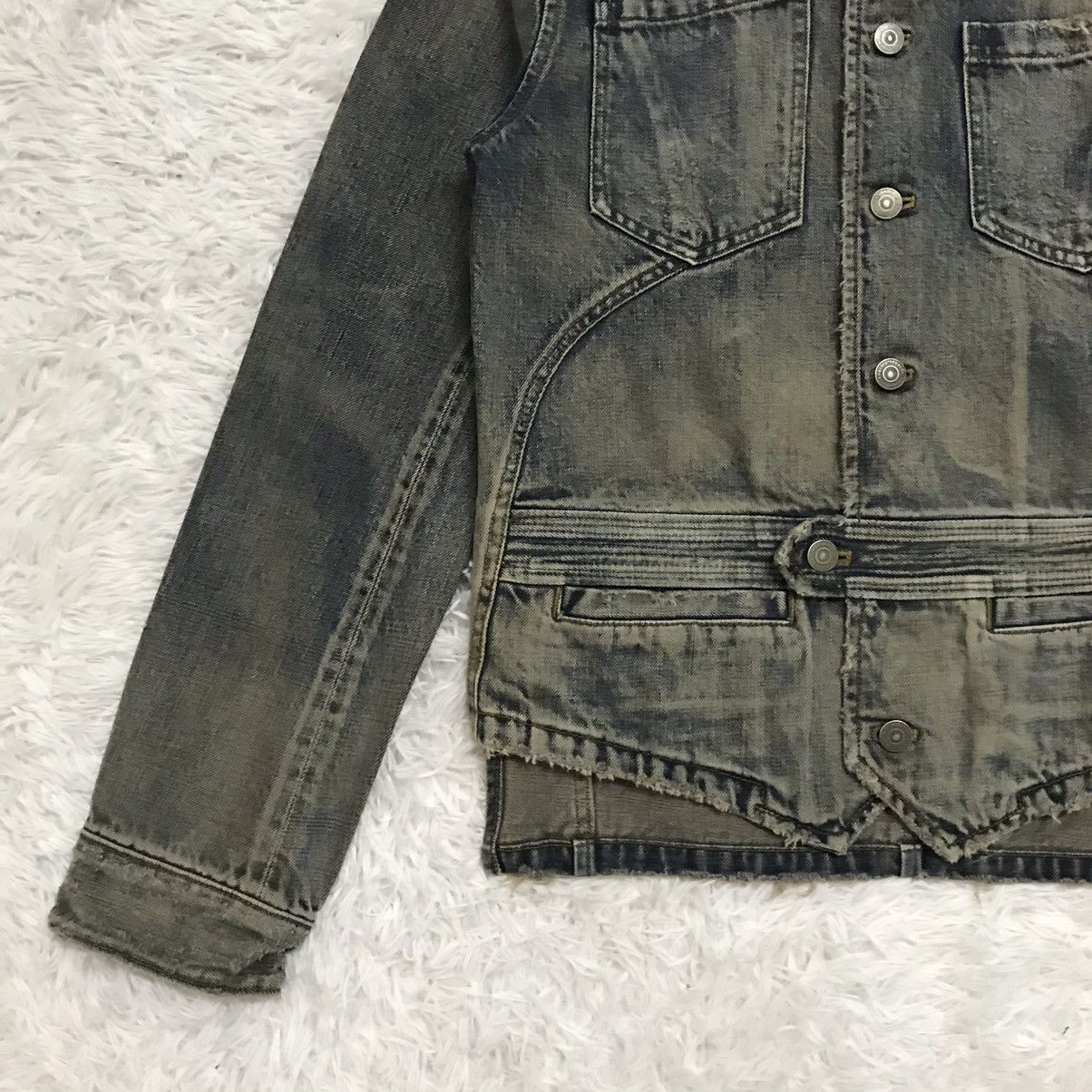 Iroquois Japan Rare & Vtg Iroquois Denim Distress Style Jacket Size US S / EU 44-46 / 1 - 5 Thumbnail
