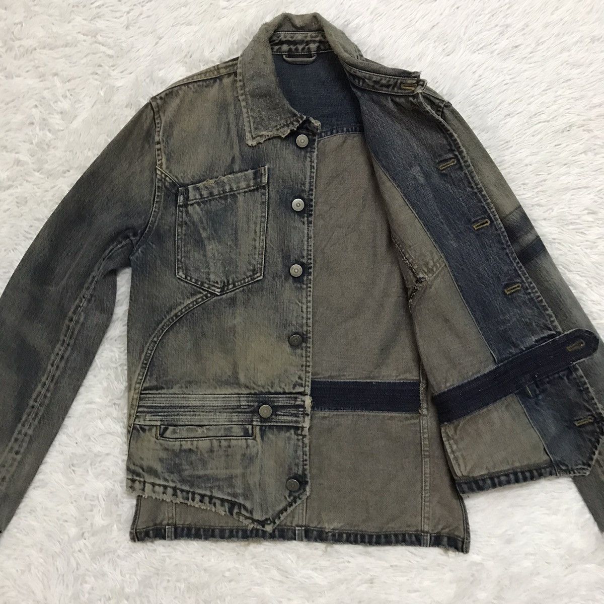 Iroquois Japan Rare & Vtg Iroquois Denim Distress Style Jacket Size US S / EU 44-46 / 1 - 15 Thumbnail