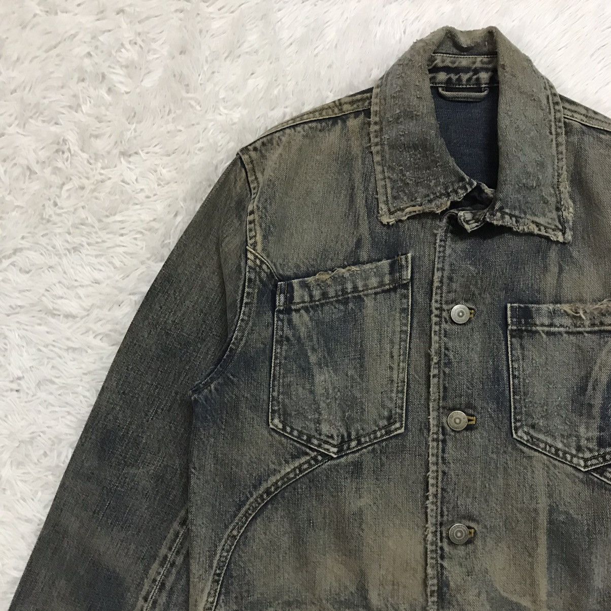 Iroquois Japan Rare & Vtg Iroquois Denim Distress Style Jacket Size US S / EU 44-46 / 1 - 3 Thumbnail