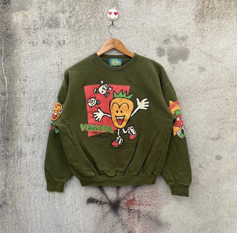 Vintage Vintage 90s vegetal sweatshirt cartoon anime Size US M / EU 48-50 / 2 - 1 Thumbnail