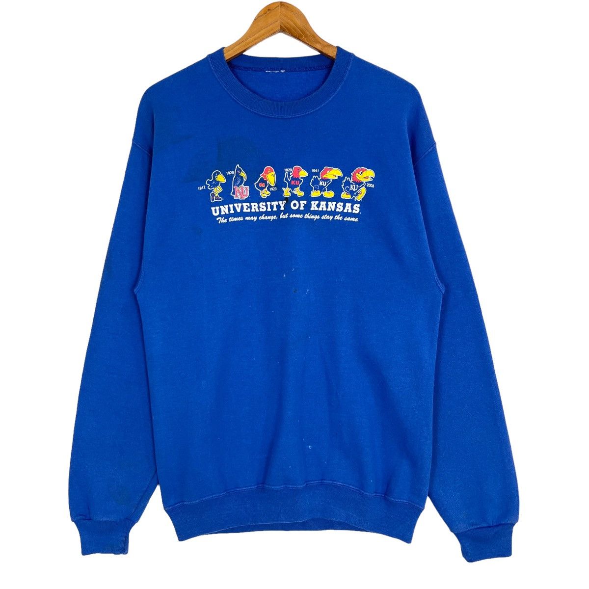 Vintage University of Kansas Mascot Evolution Sweatshirt