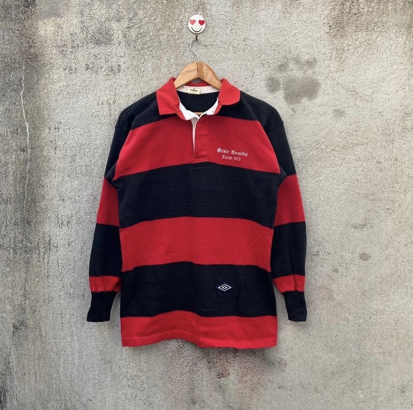Vintage 90s umbro stripe polo shirt