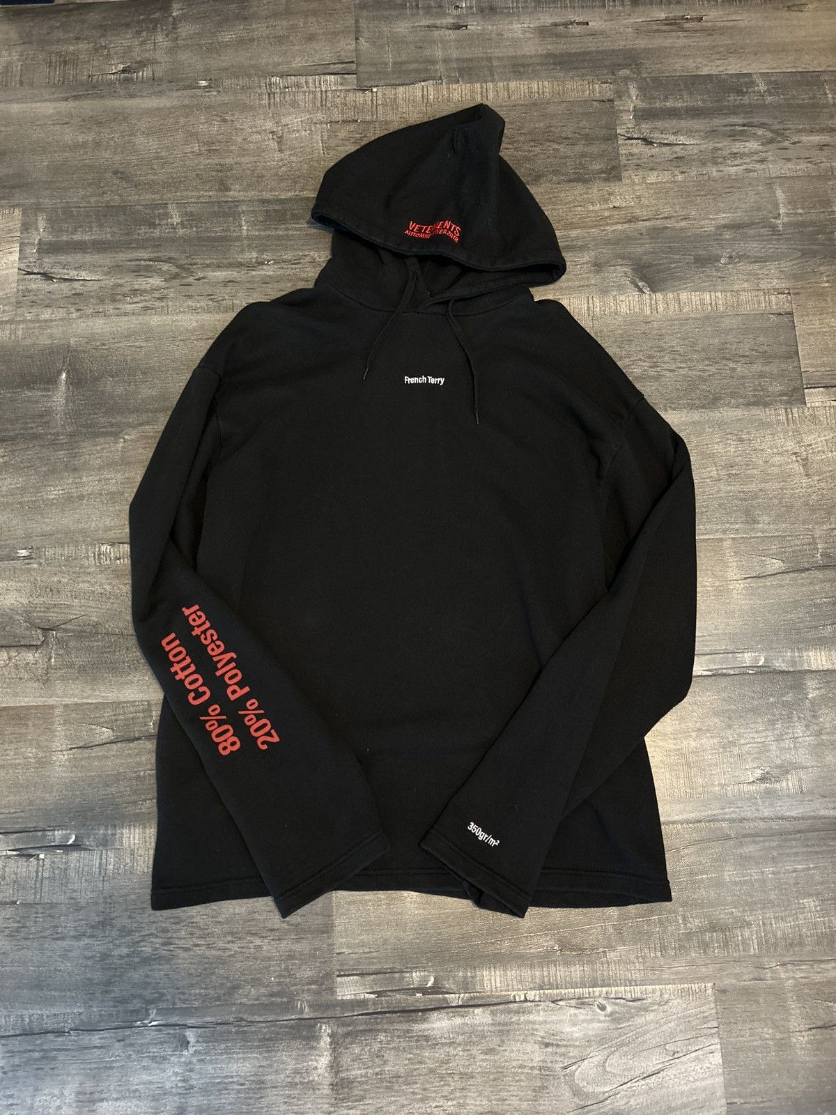 VETEMENTS french terryパーカー Vetements Vetements 'French Terry' Hoodie | Grailed