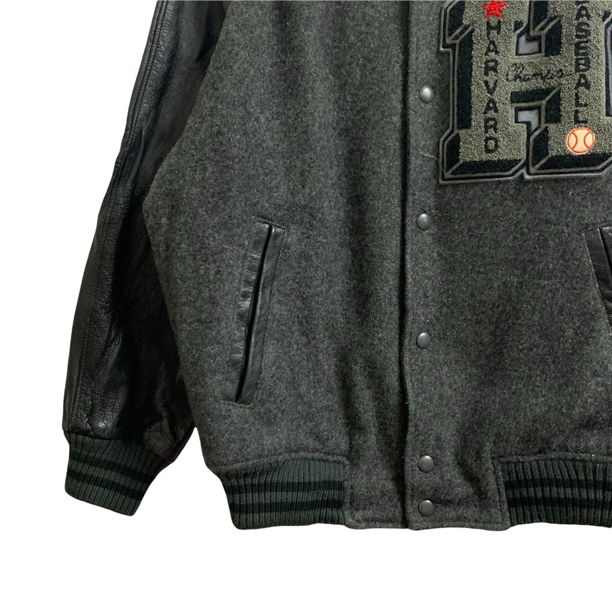 Vintage 🔥Vintage HARVARD Baseball Wool Leather Varsity Jacket Size US S / EU 44-46 / 1 - 5 Thumbnail