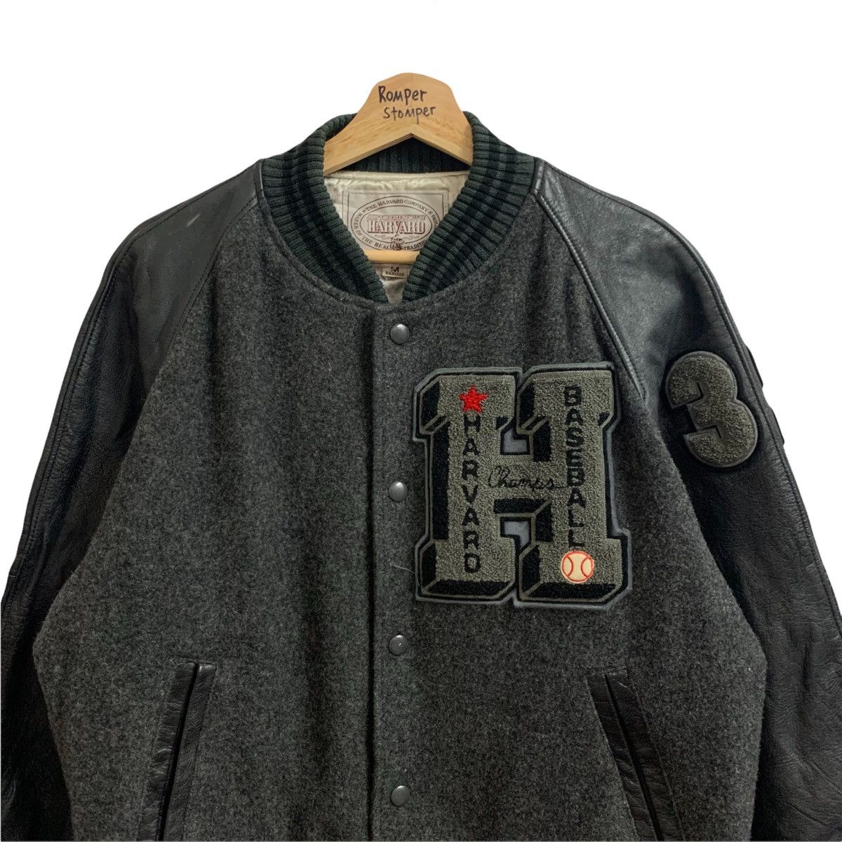 Vintage 🔥Vintage HARVARD Baseball Wool Leather Varsity Jacket Size US S / EU 44-46 / 1 - 3 Thumbnail