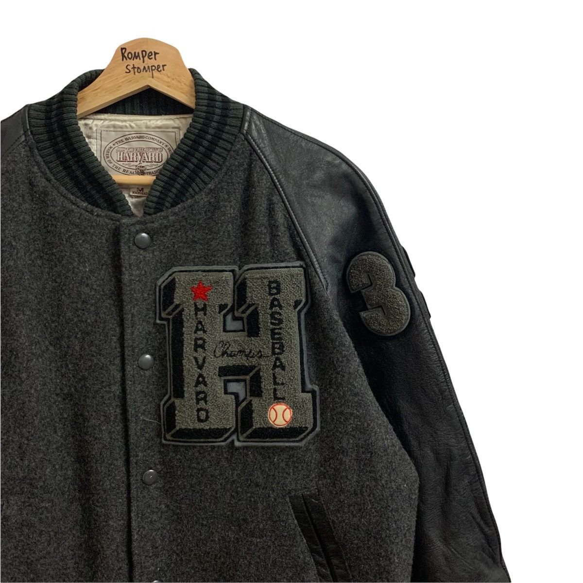 Vintage 🔥Vintage HARVARD Baseball Wool Leather Varsity Jacket Size US S / EU 44-46 / 1 - 2 Thumbnail