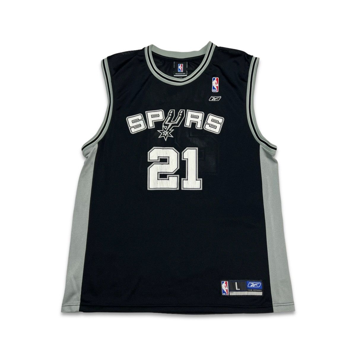 NBA Reebok Tim Duncan San Antonio Spurs Jersey Large Basketball Size US L / EU 52-54 / 3 - 3 Thumbnail