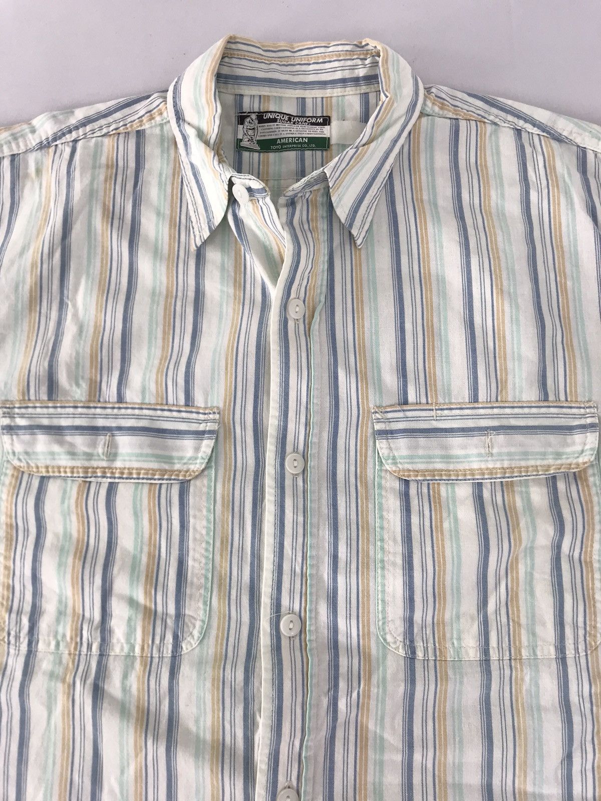 Flannel Sugar Cane Toyo Double Pocket Striped Inspired Designer Size US L / EU 52-54 / 3 - 2 Thumbnail