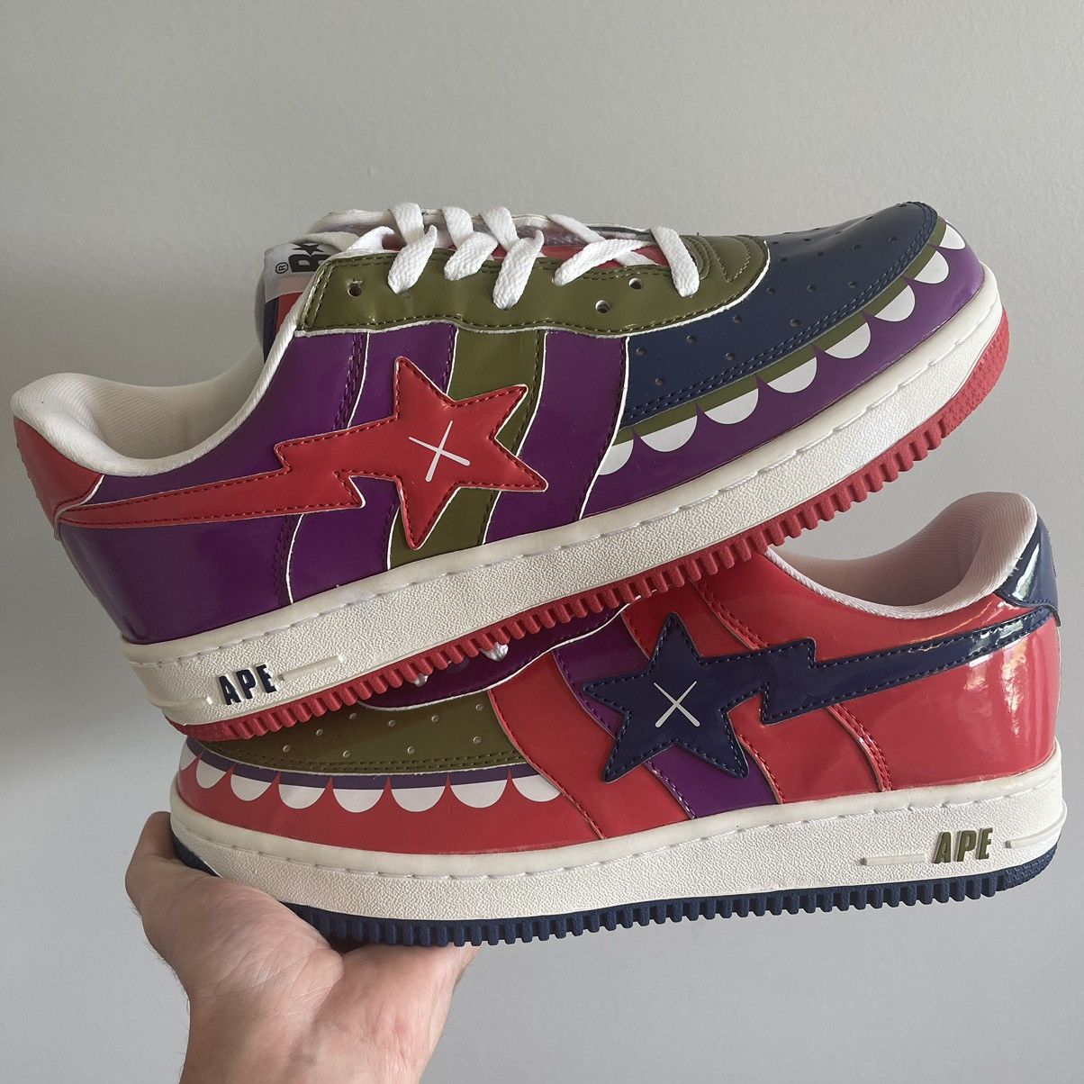 Bape Bape X Kaws Crazy2 Chomper Bapesta | Grailed