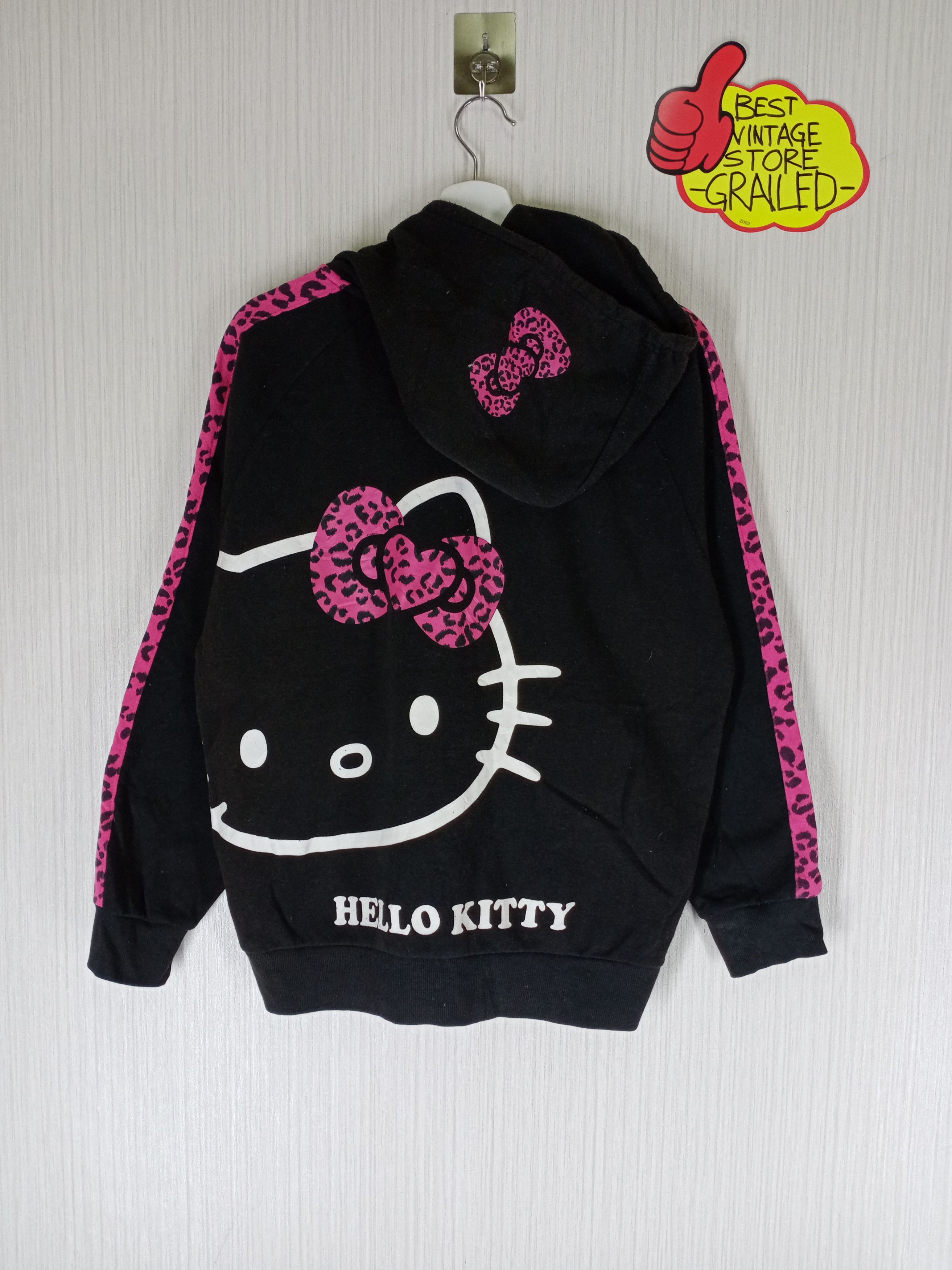 Cartoon Network Vintage HELLO KITTY Hoodie Sweatshirt Big Logo Zipper Size US L / EU 52-54 / 3 - 1 Thumbnail