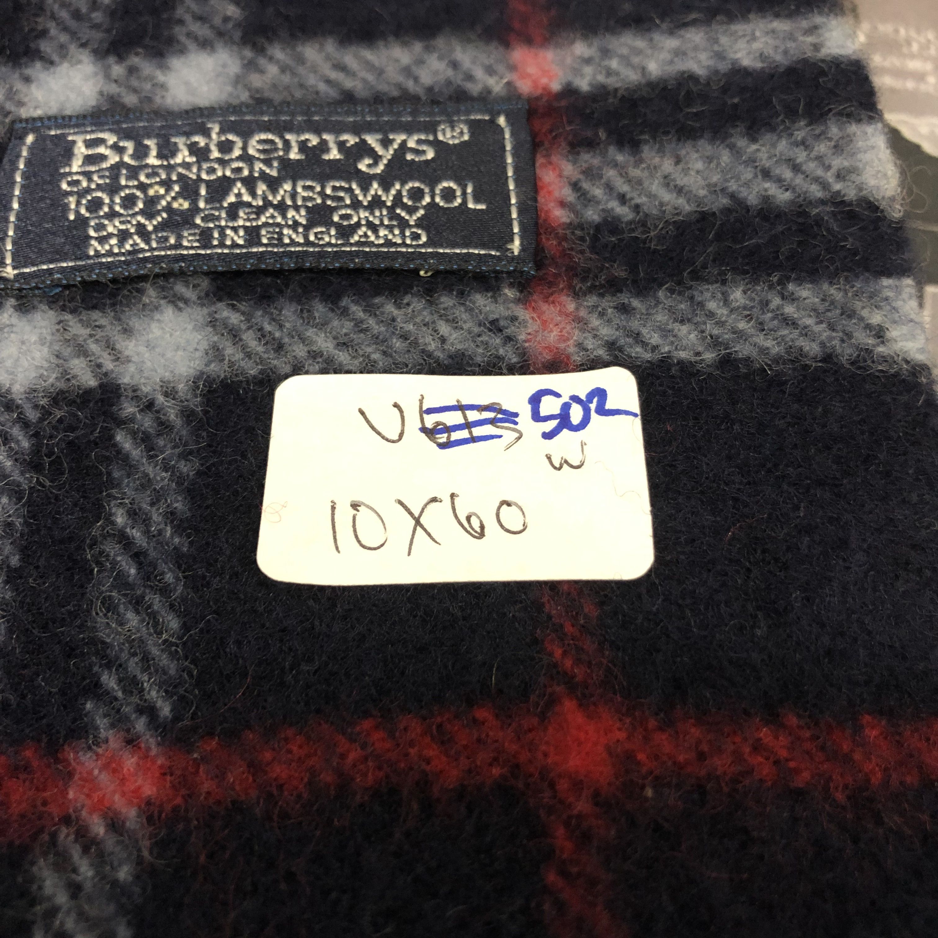 Burberry Burberrys Nova Check Blue Wool Scarf Muffler V502 Size ONE SIZE - 6 Thumbnail