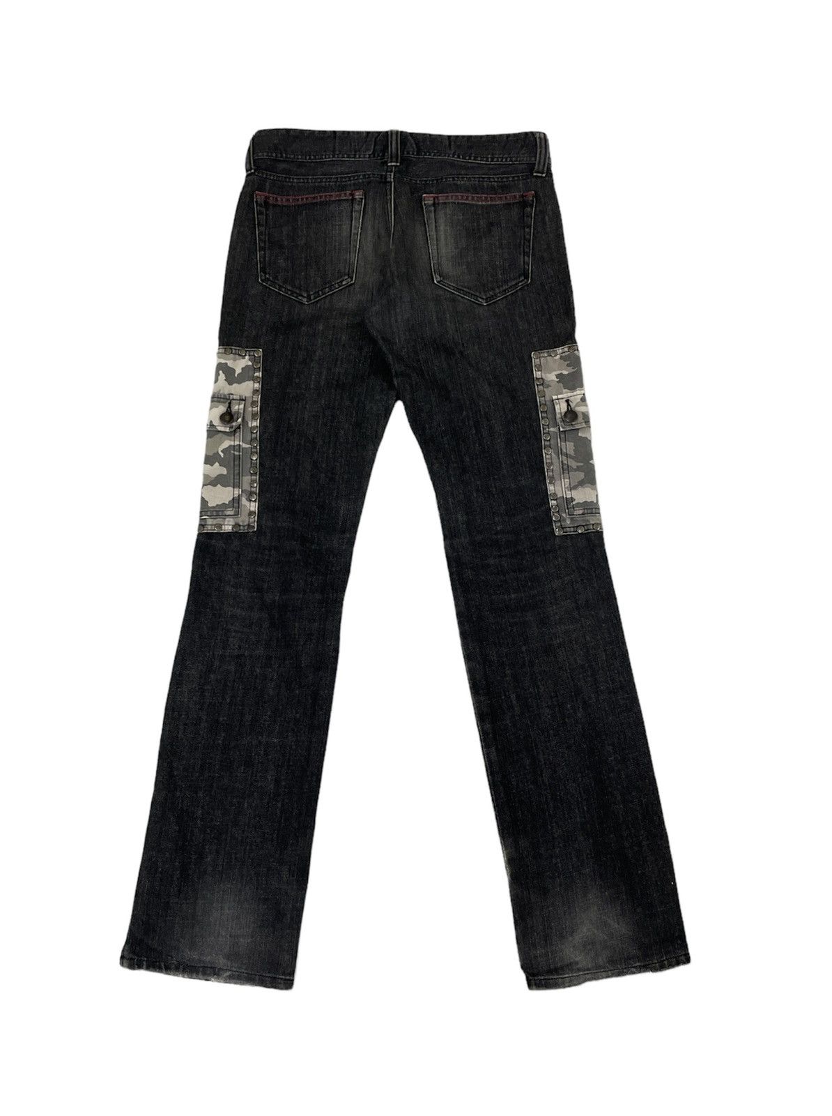In The Attic × Japanese Brand × PPFM Killer Treasure Japan Cargo Jeans Flare Size US 31 - 5 Thumbnail