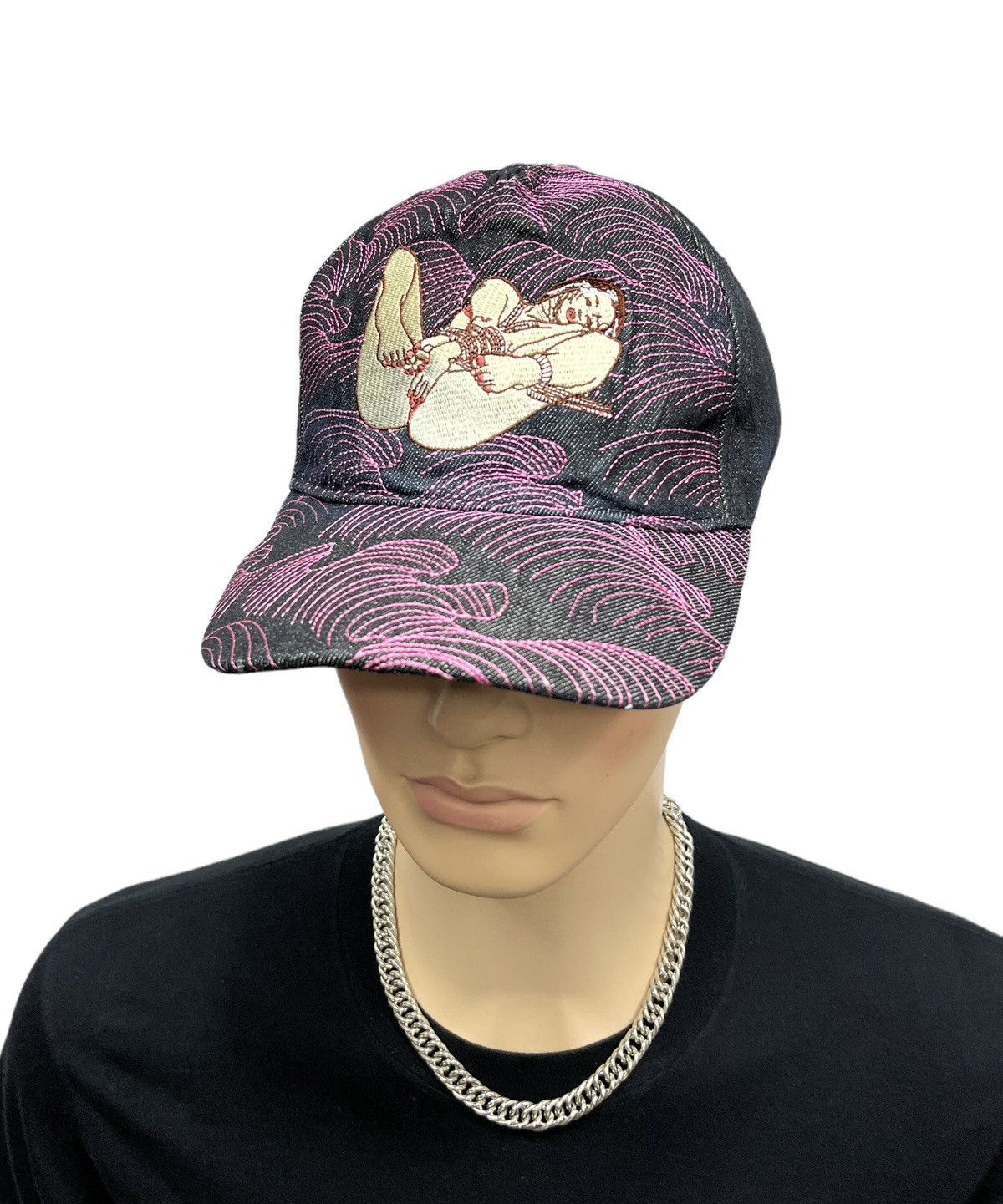 Hot Model Sex 🔥VERY RARE🔥RMC Nude Girl Embroidery Denim Full Cap Size ONE SIZE - 1 Thumbnail