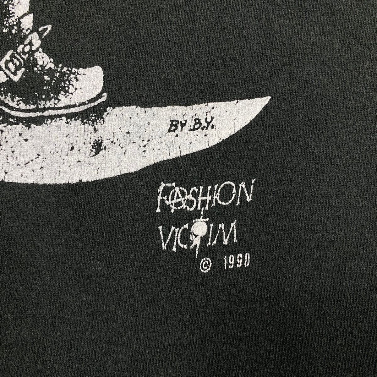Fashion Victim × Vintage VINTAGE 1990 FASHION VICTIM PUNK SKELETON DISTRESSED TEE Size US L / EU 52-54 / 3 - 5 Thumbnail