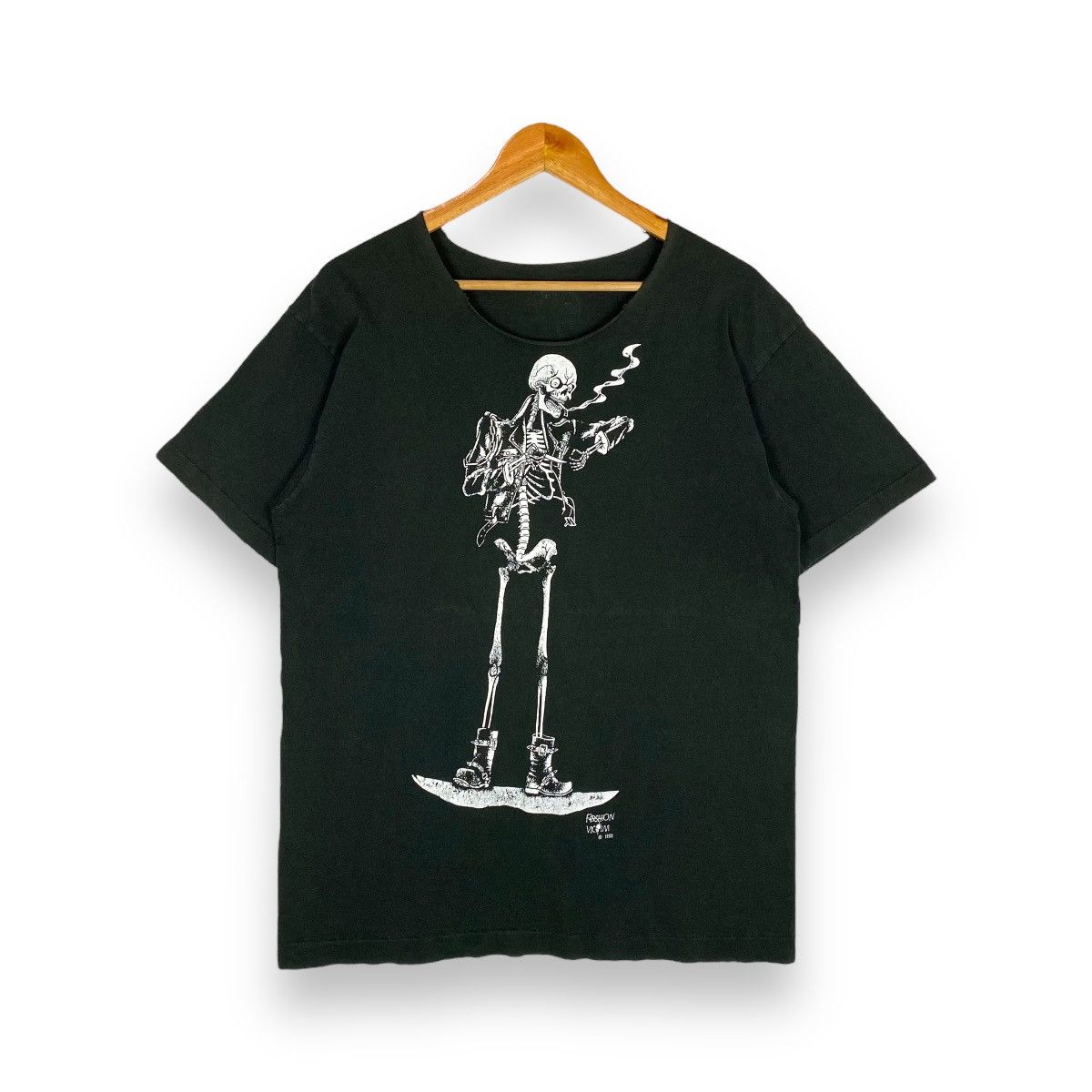 Fashion Victim × Vintage VINTAGE 1990 FASHION VICTIM PUNK SKELETON DISTRESSED TEE Size US L / EU 52-54 / 3 - 1 Thumbnail