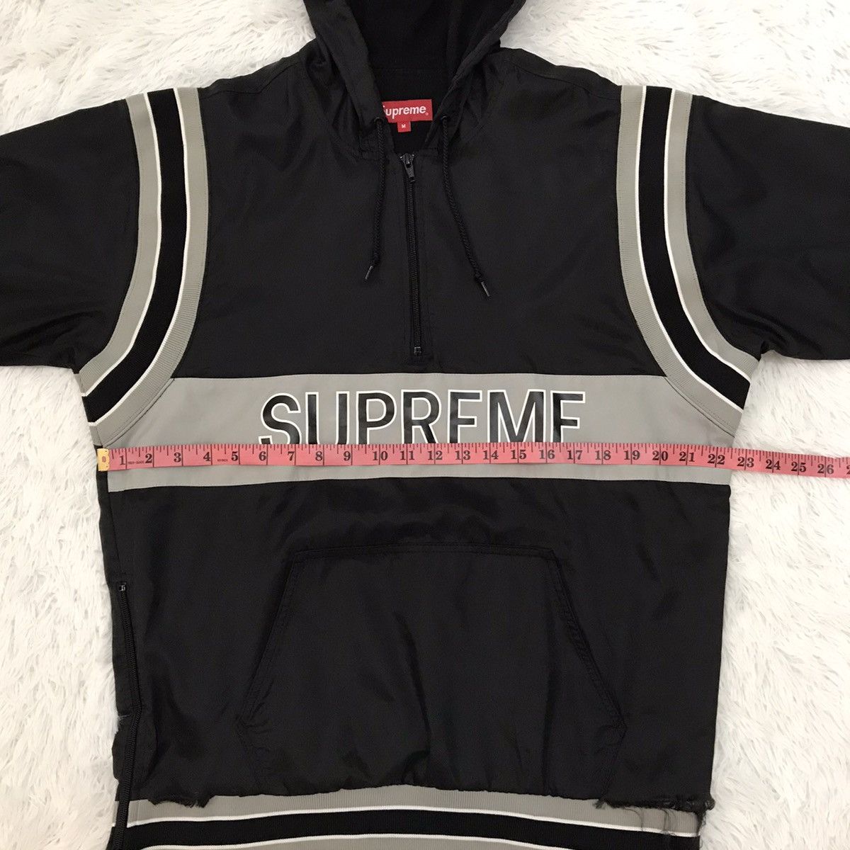 Supreme Distress Supreme Nylon Half Zip Sweater Hooded Size US M / EU 48-50 / 2 - 22 Thumbnail
