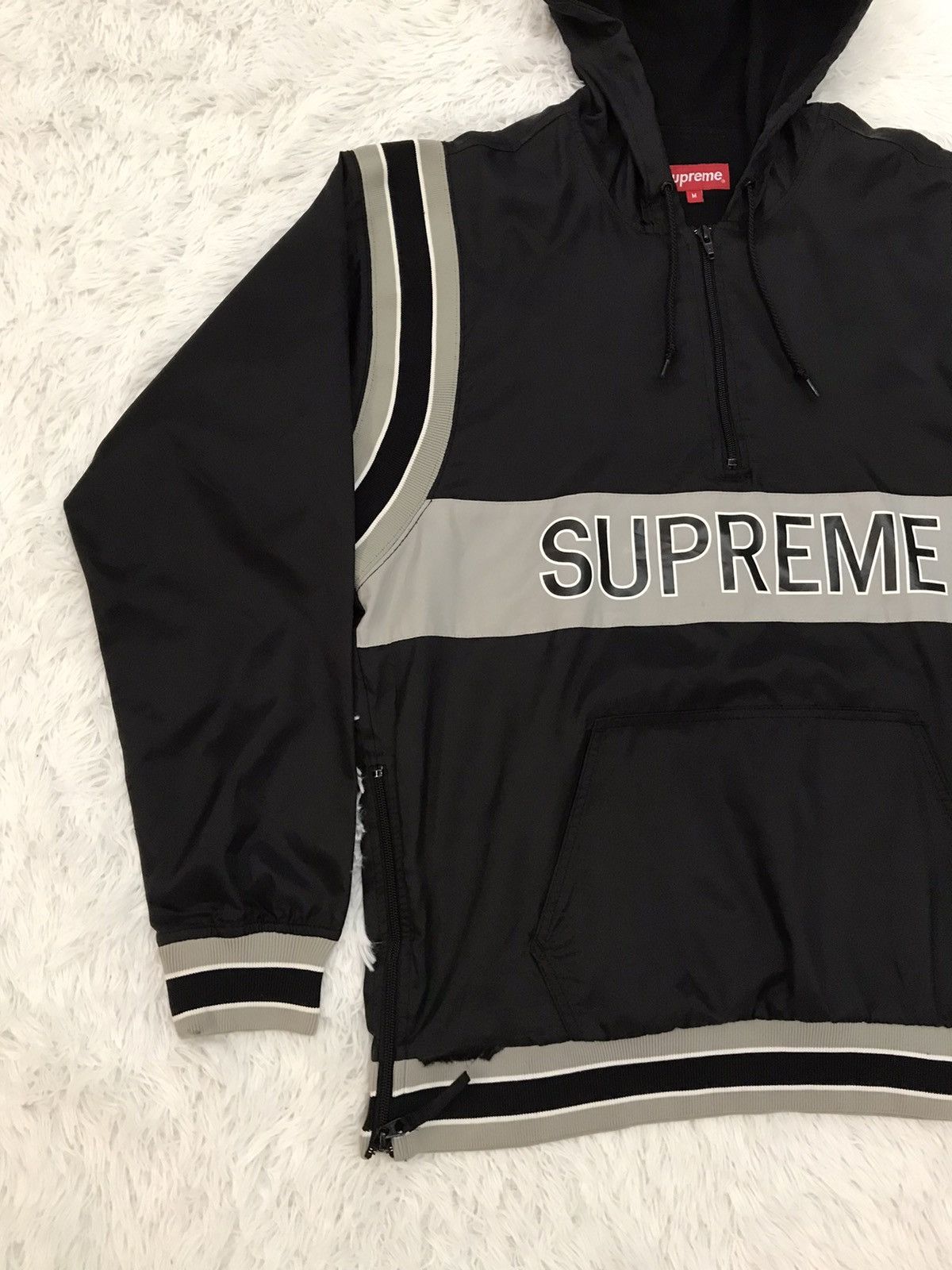 Supreme Distress Supreme Nylon Half Zip Sweater Hooded Size US M / EU 48-50 / 2 - 3 Thumbnail