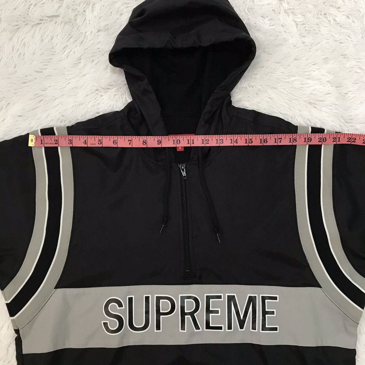 Supreme Distress Supreme Nylon Half Zip Sweater Hooded Size US M / EU 48-50 / 2 - 24 Thumbnail