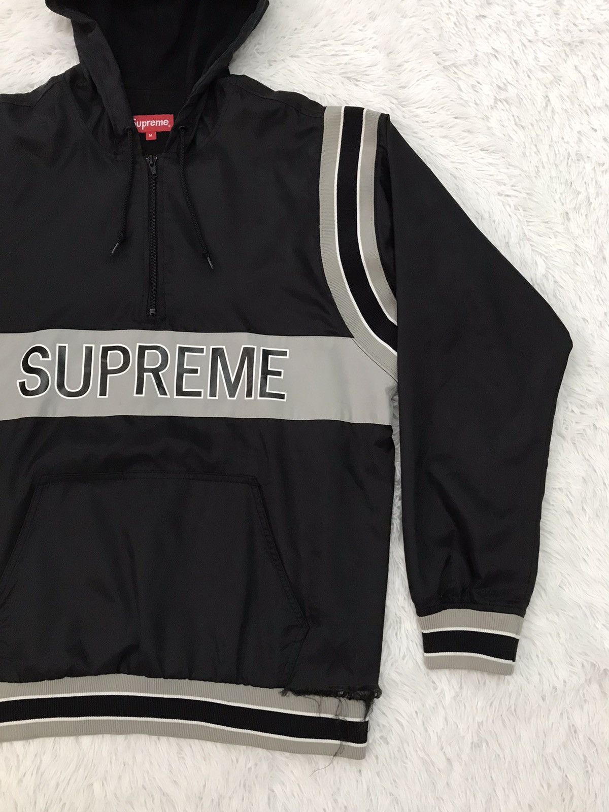 Supreme Distress Supreme Nylon Half Zip Sweater Hooded Size US M / EU 48-50 / 2 - 4 Thumbnail