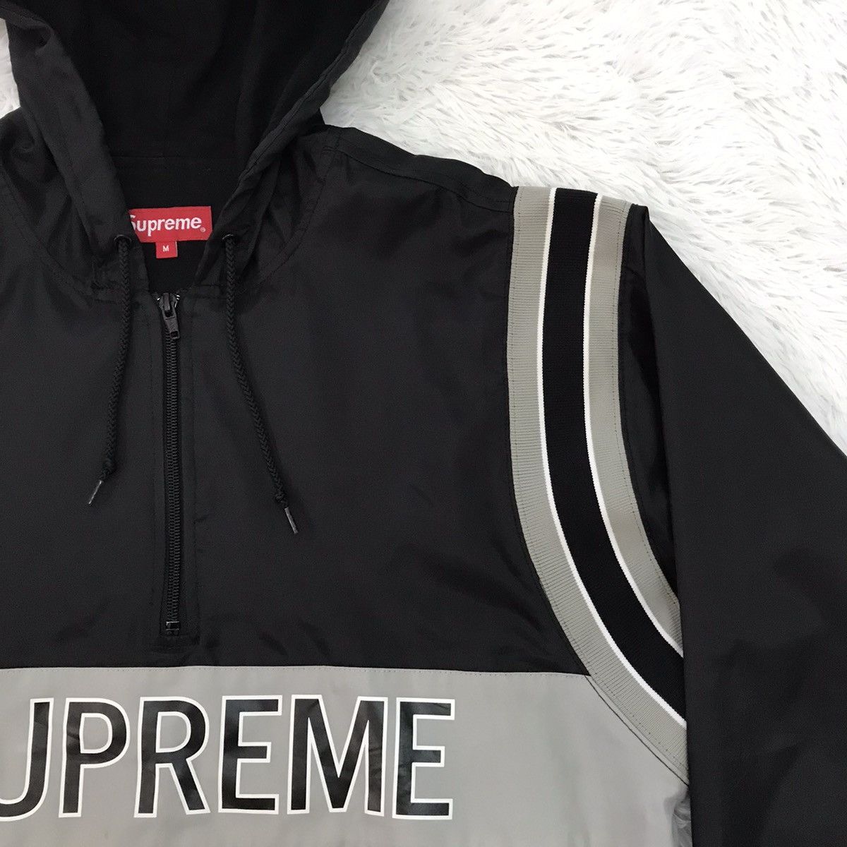 Supreme Distress Supreme Nylon Half Zip Sweater Hooded Size US M / EU 48-50 / 2 - 5 Thumbnail