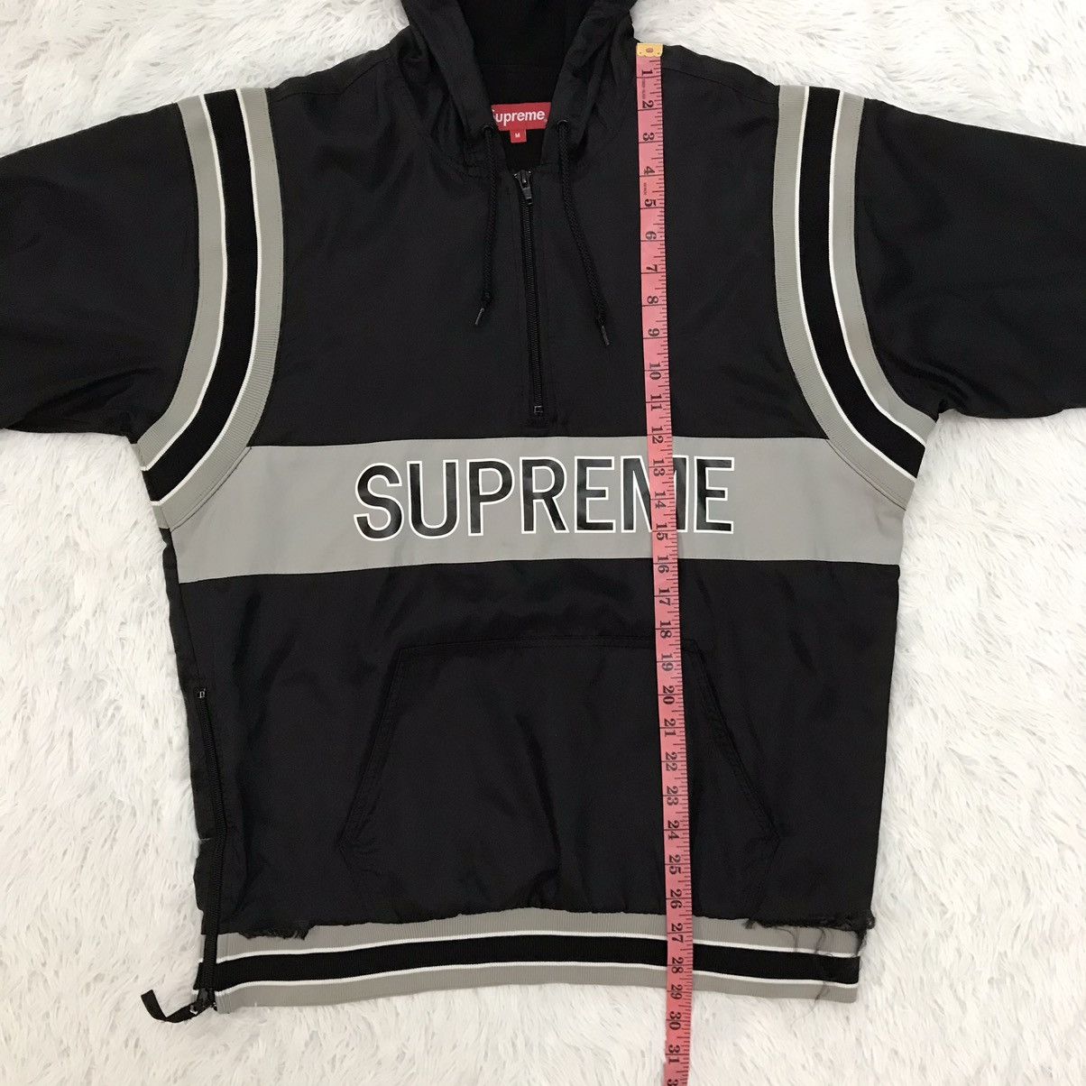 Supreme Distress Supreme Nylon Half Zip Sweater Hooded Size US M / EU 48-50 / 2 - 23 Thumbnail