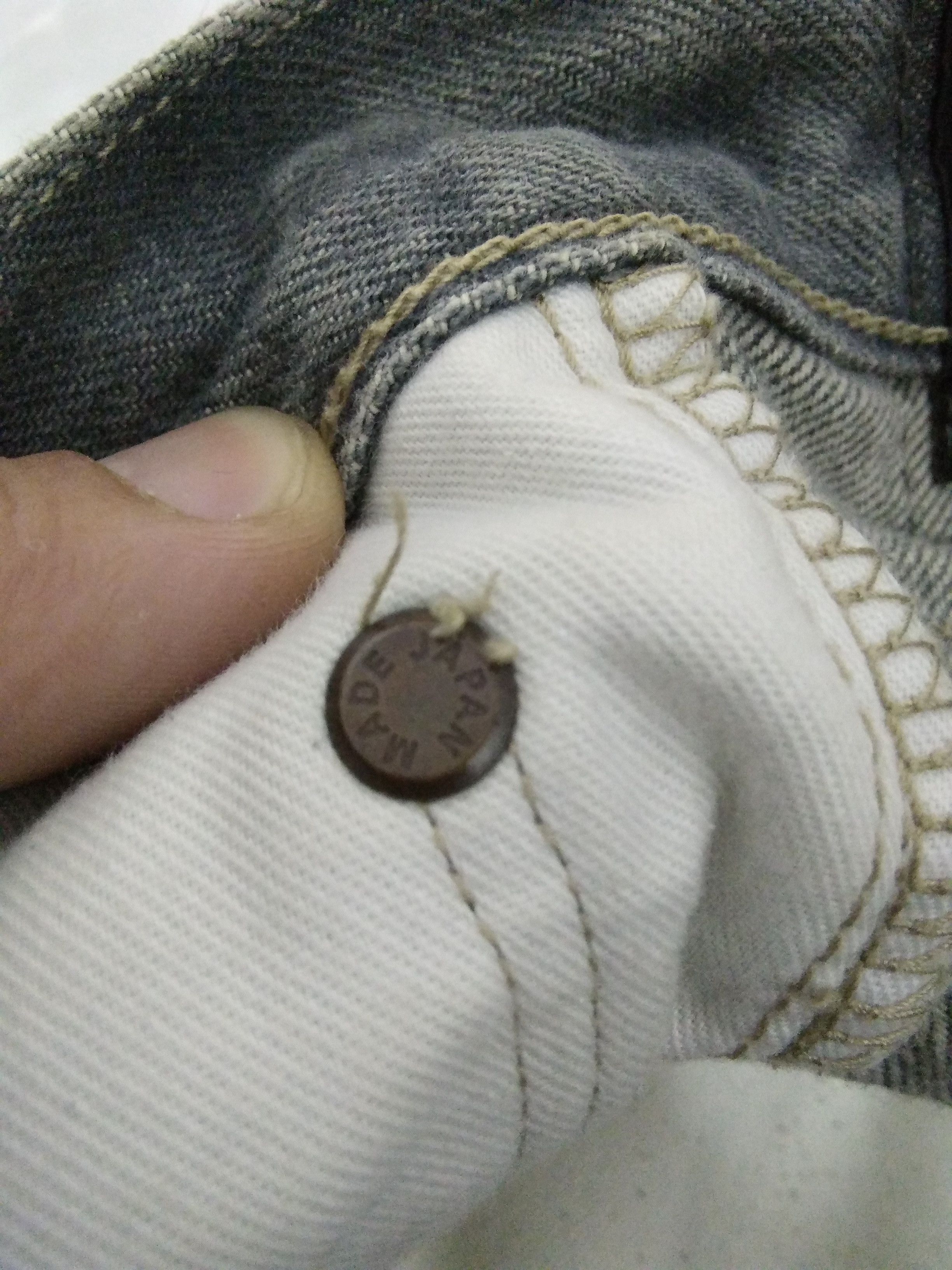 Designer JEAN DIADEM x BACK NUMBERS NIPPON SELVEDGE DENIM (A785) Size US 31 - 10 Thumbnail