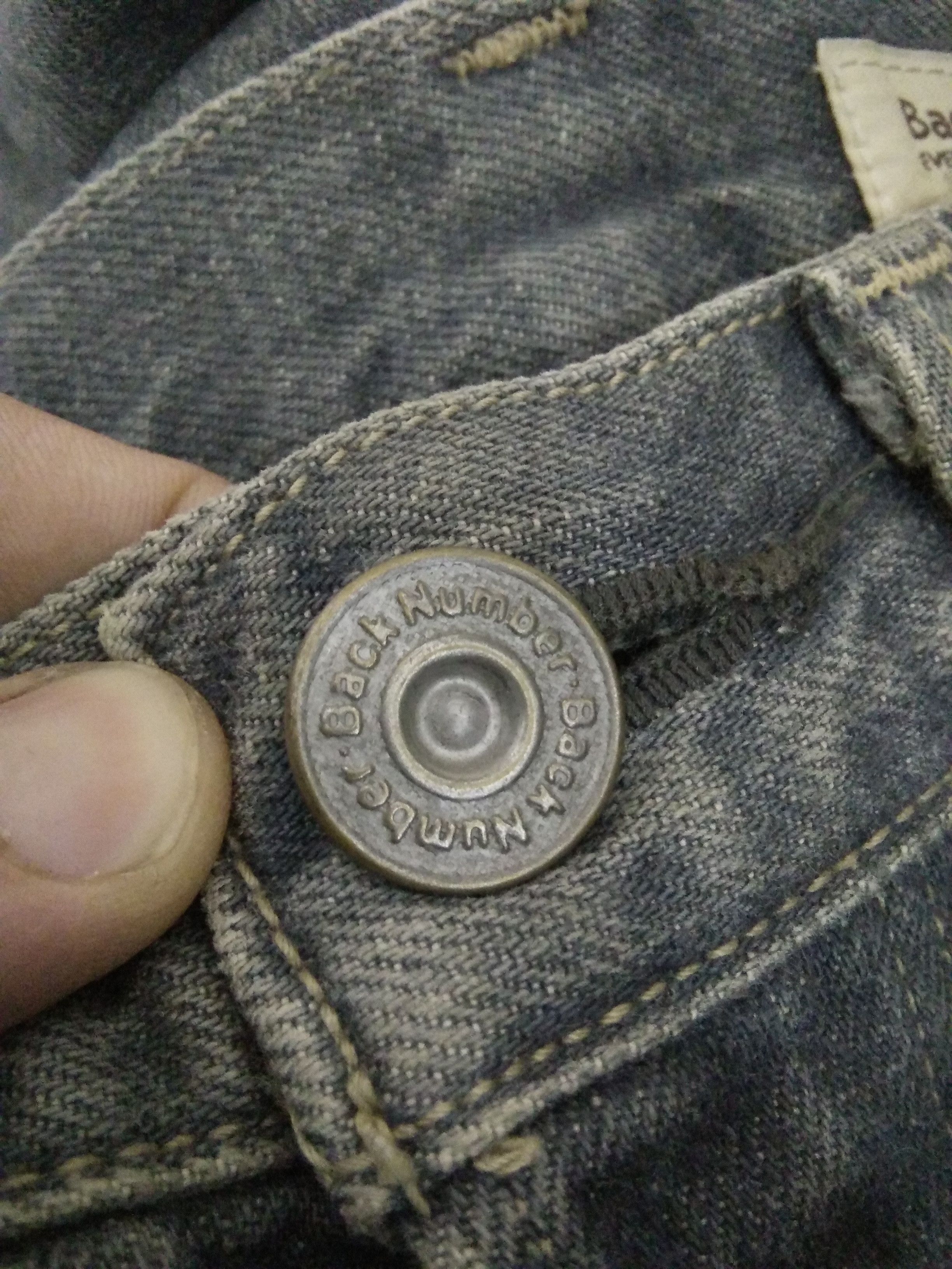Designer JEAN DIADEM x BACK NUMBERS NIPPON SELVEDGE DENIM (A785) Size US 31 - 6 Thumbnail