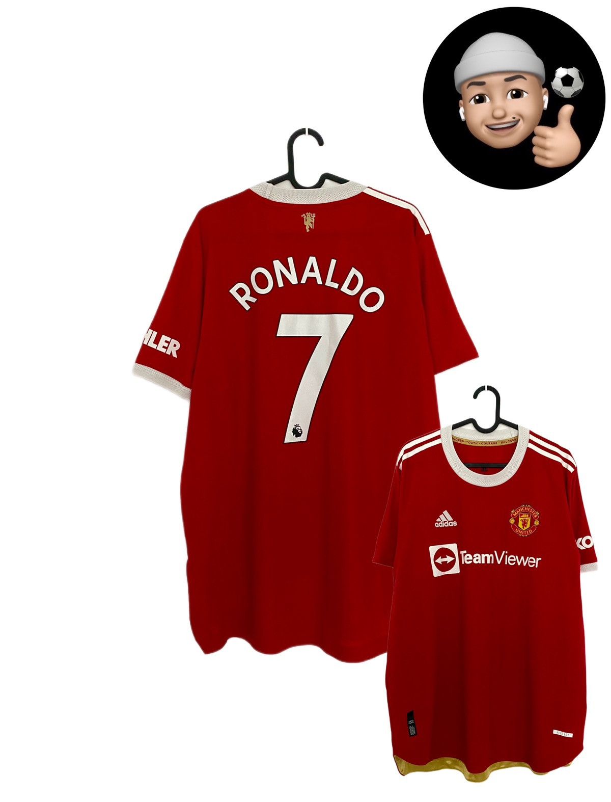 Adidas 2022 PLAYER ISSUE Manchester United Ronaldo Adidas Jersey Size US XL / EU 56 / 4 - 1 Thumbnail